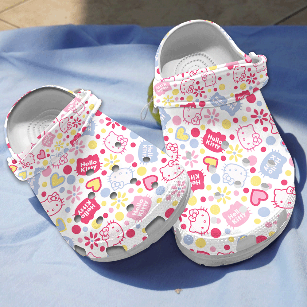 Hello Kitty Cartoon Crocs, Clogs Shoes Comfortable For Men Women and Kids - GNL1465840