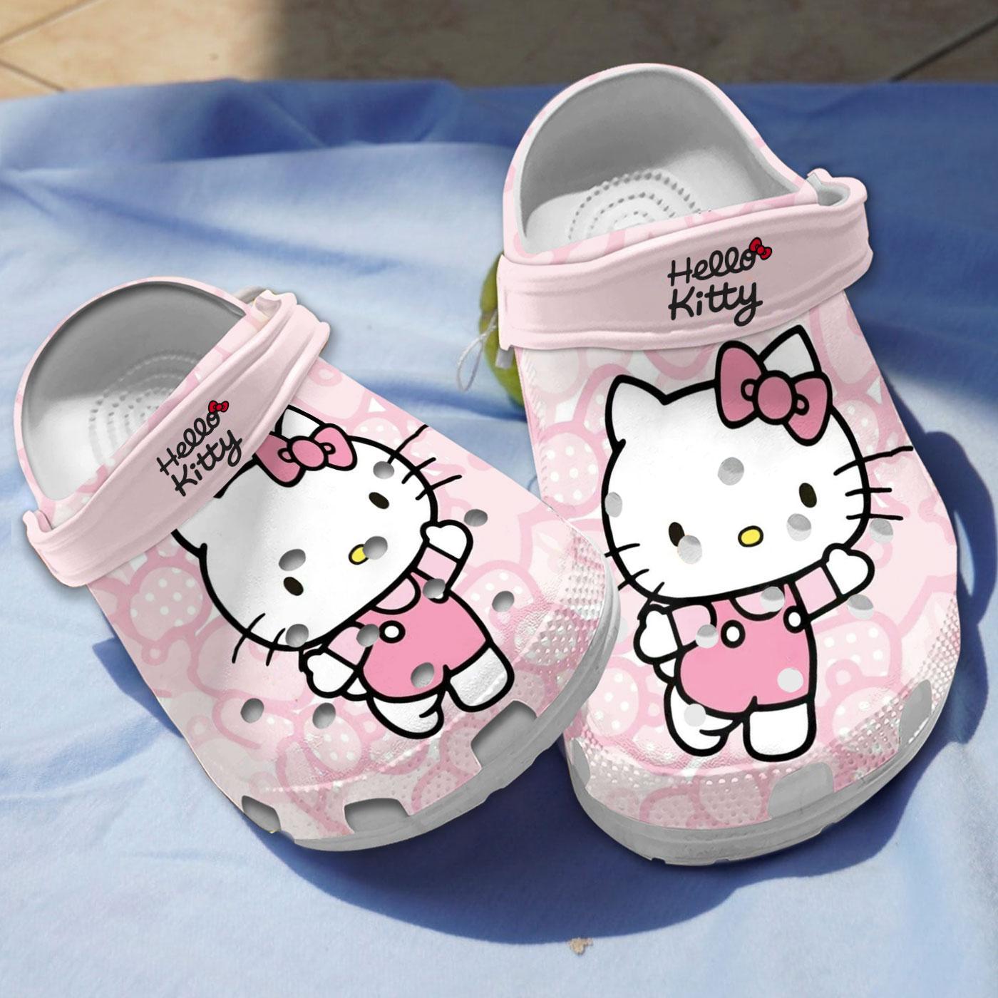 Hello Kitty Cartoon Crocs, Clogs Shoes Comfortable For Men Women and Kids - GNL1465857