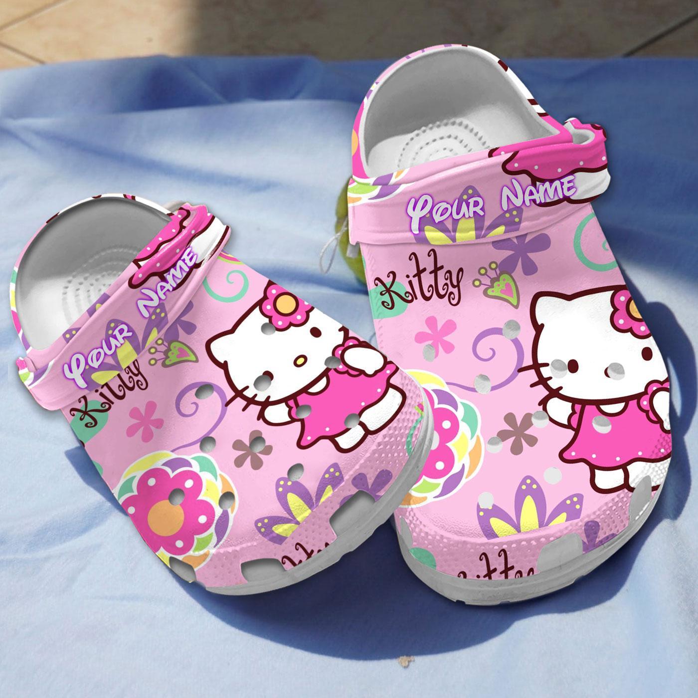 Hello Kitty Cartoon Crocs, Clogs Shoes Comfortable For Men Women and Kids - GNL1465860