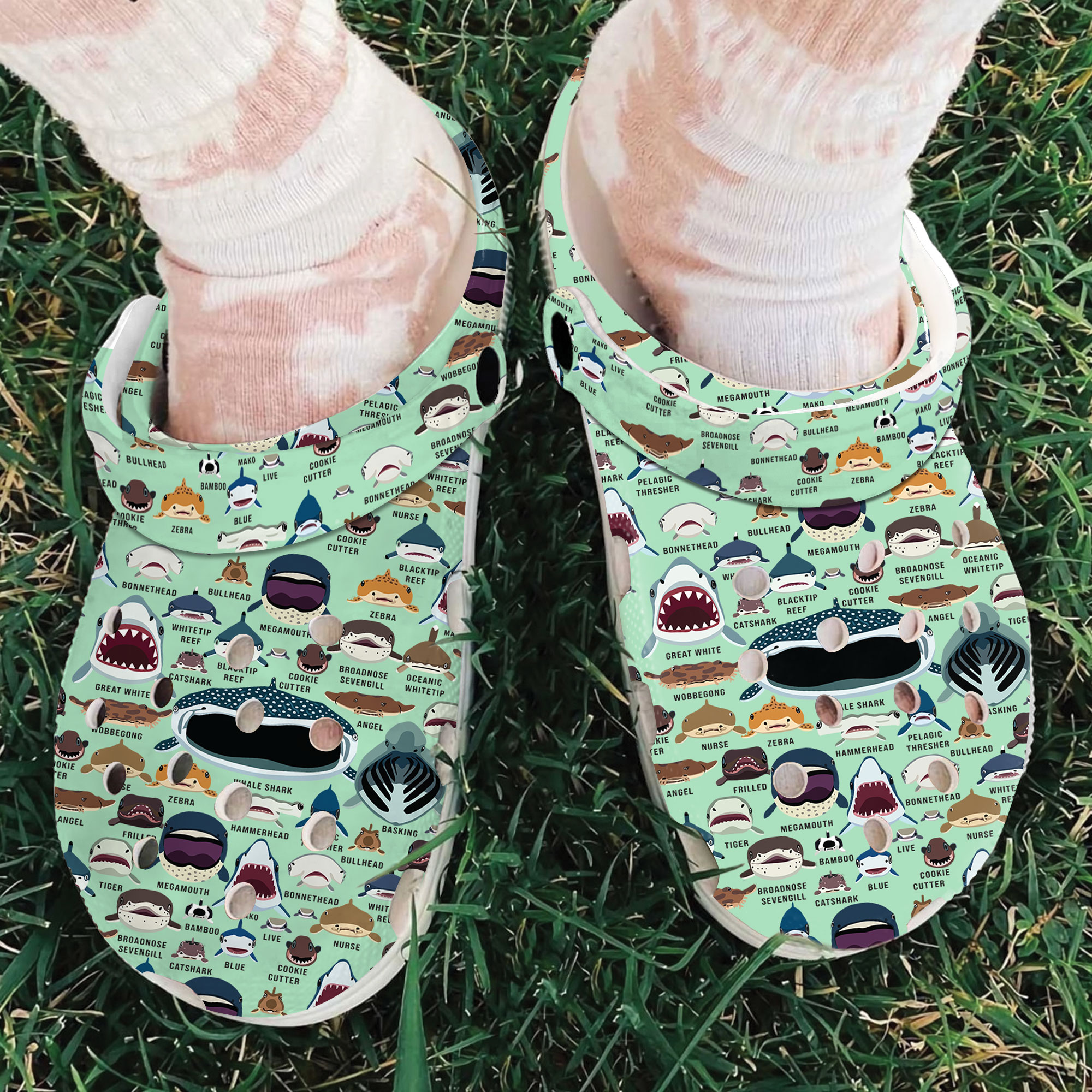 Sharks Of The World Crocs, Crocs Shoes Comfortable For Men Women and Kids
