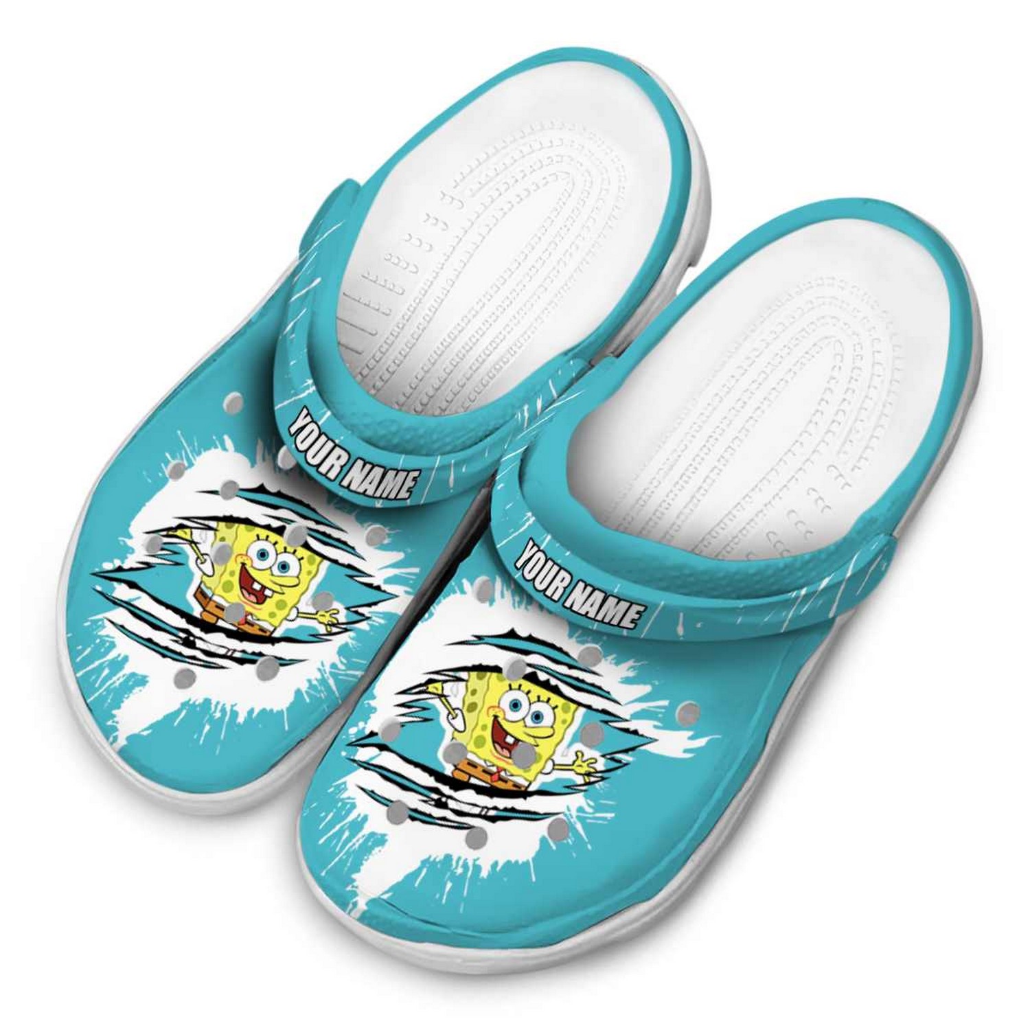 Spongebob Squarepants Cartoon Crocs, Clogs Shoes Comfortable For Men Women and Kids - GNL1465997