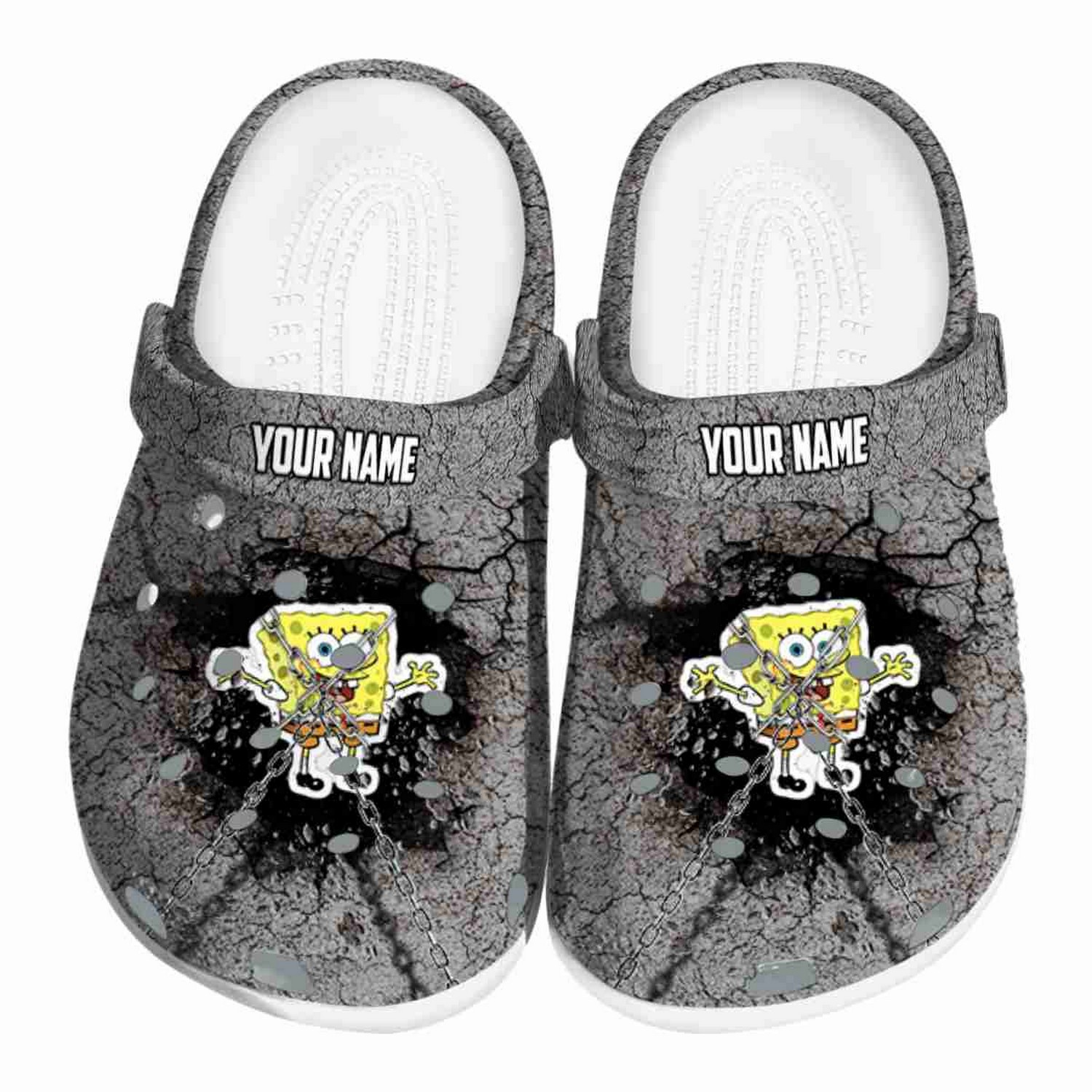 Spongebob Squarepants Cartoon Crocs, Clogs Shoes Comfortable For Men Women and Kids - GNL1465995