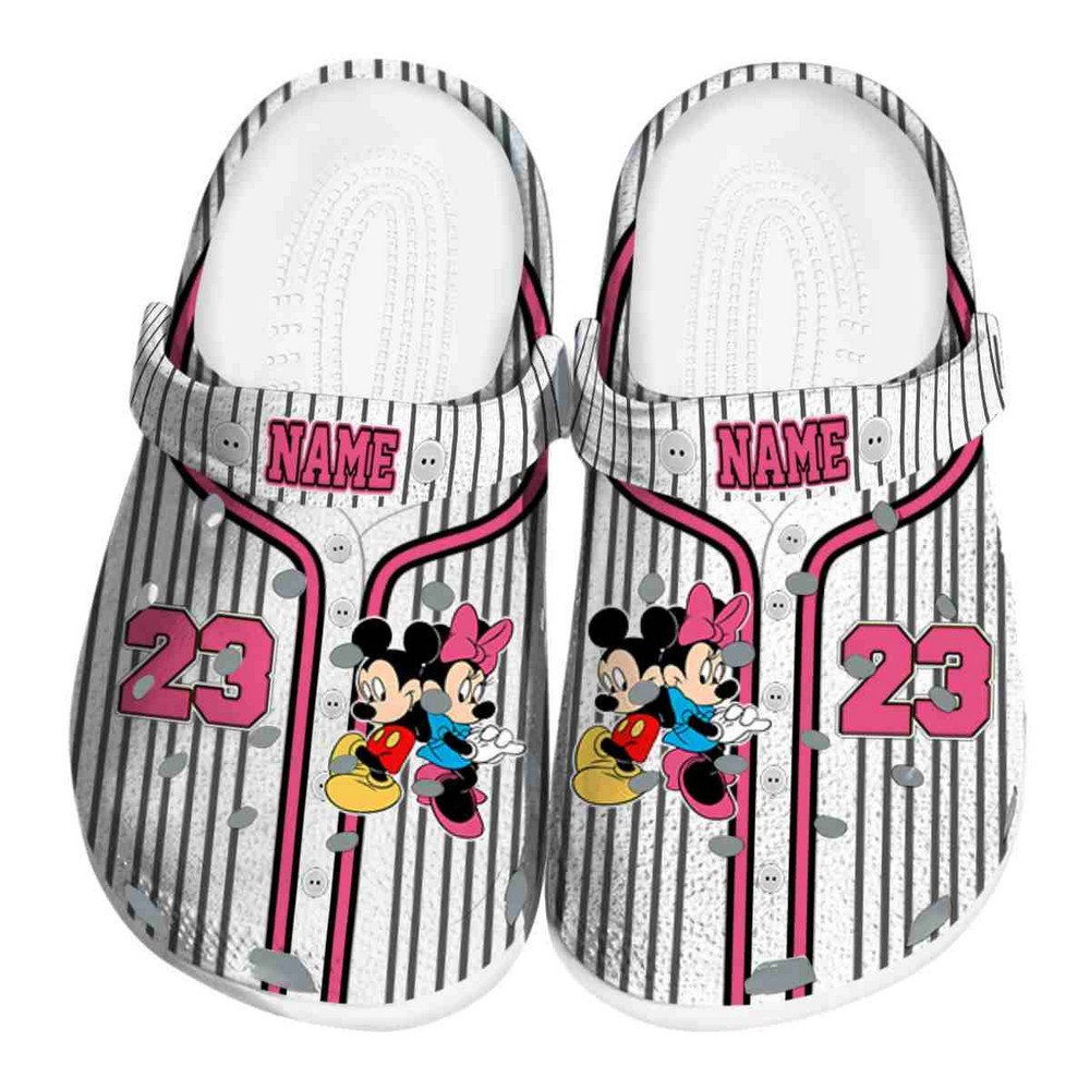 Mickey And Minnie Mouse Cartoon Crocs, Clogs Shoes Comfortable For Men Women and Kids - GNL1466106
