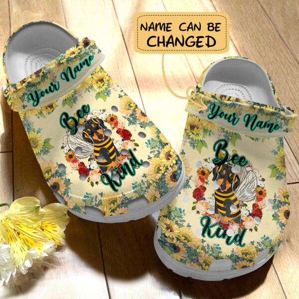 Dachshund Bee Kind Crocs, Crocs Shoes Comfortable For Men Women and Kids