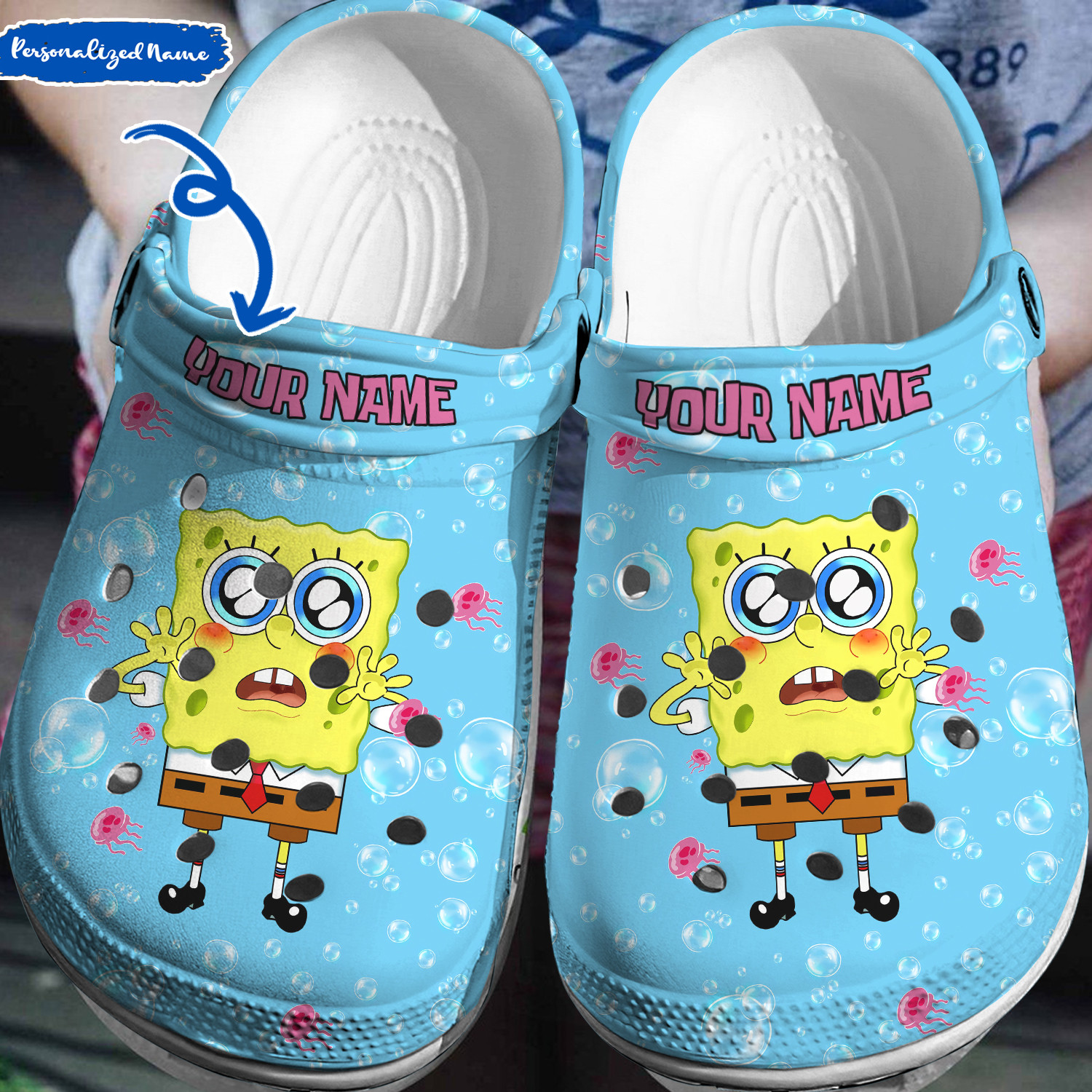 Spongebob Squarepants Cartoon Crocs, Clogs Shoes Comfortable For Men Women and Kids - GNL1466307