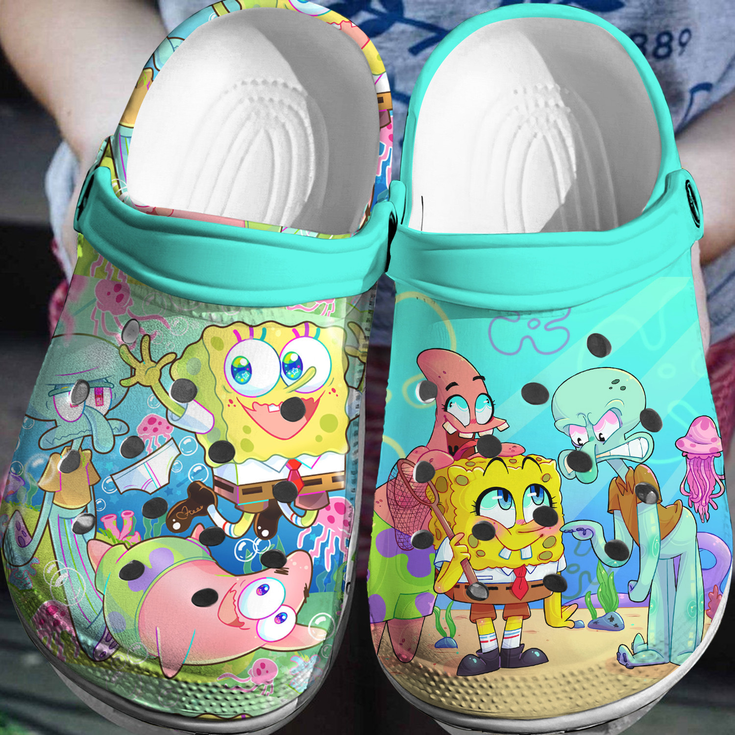 Spongebob Squarepants Cartoon Crocs, Clogs Shoes Comfortable For Men Women and Kids - GNL1466308