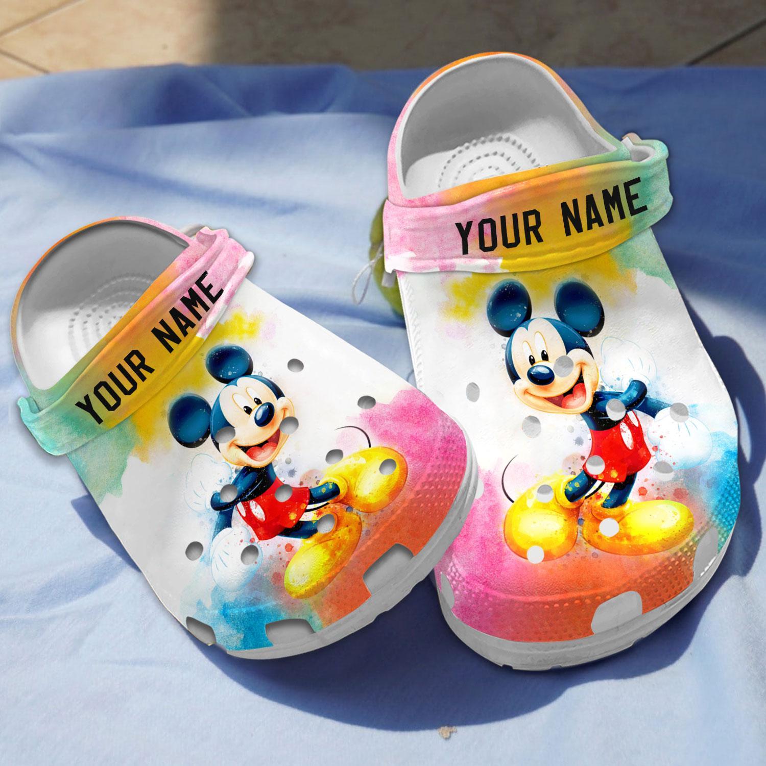 Mickey Mouse Cartoon Crocs, Clogs Shoes Comfortable For Men Women and Kids - GNL1466376