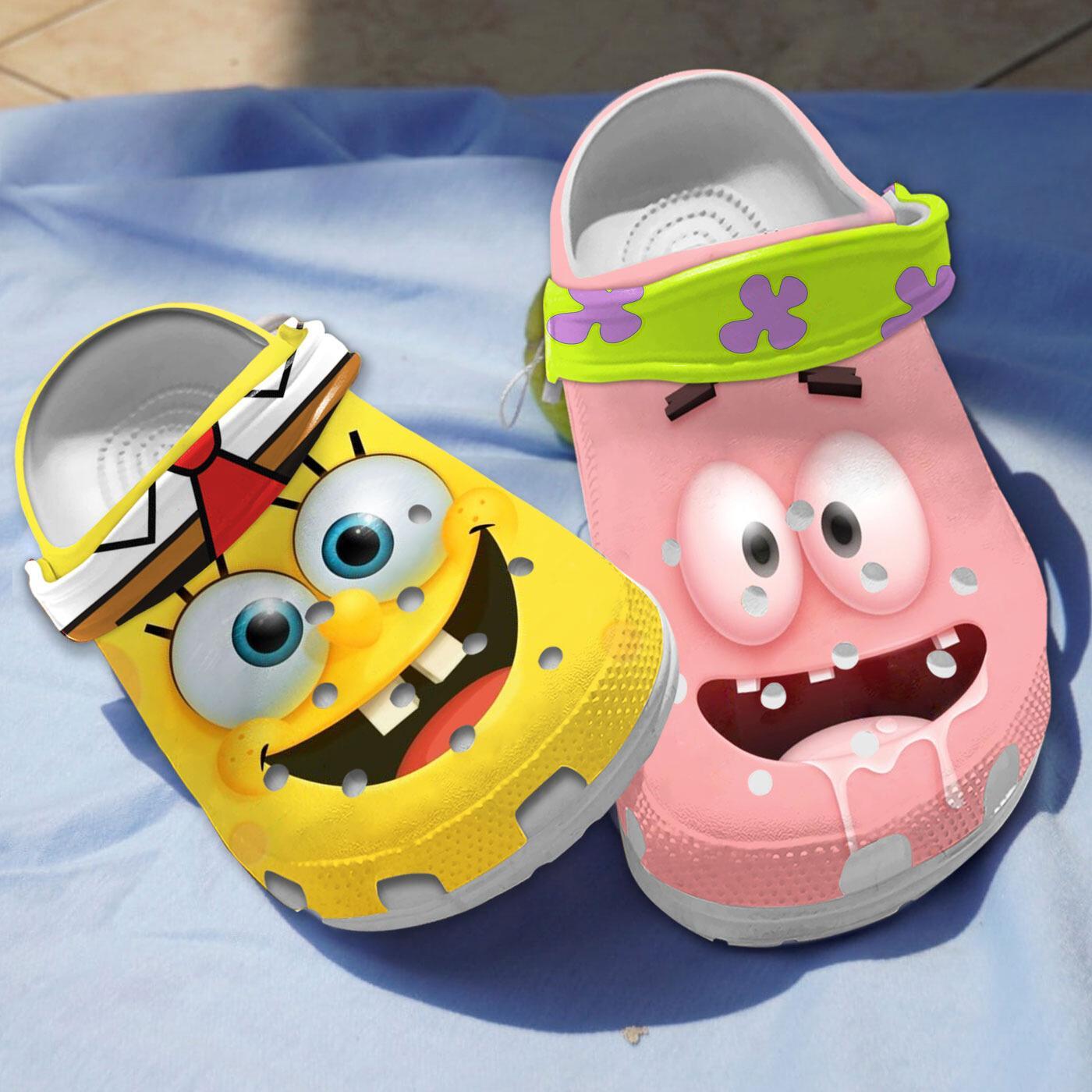 Spongebob Squarepants Cartoon Crocs, Clogs Shoes Comfortable For Men Women and Kids - GNL1466405