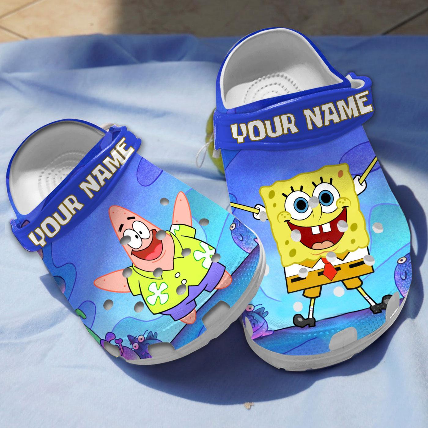 Spongebob Squarepants Cartoon Crocs, Clogs Shoes Comfortable For Men Women and Kids - GNL1466414