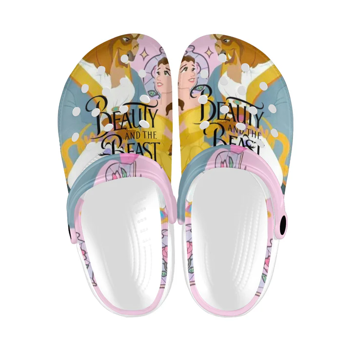 Beauty And The Beast Cartoon Crocs, Clogs Shoes Comfortable For Men Women and Kids - GNL1466417