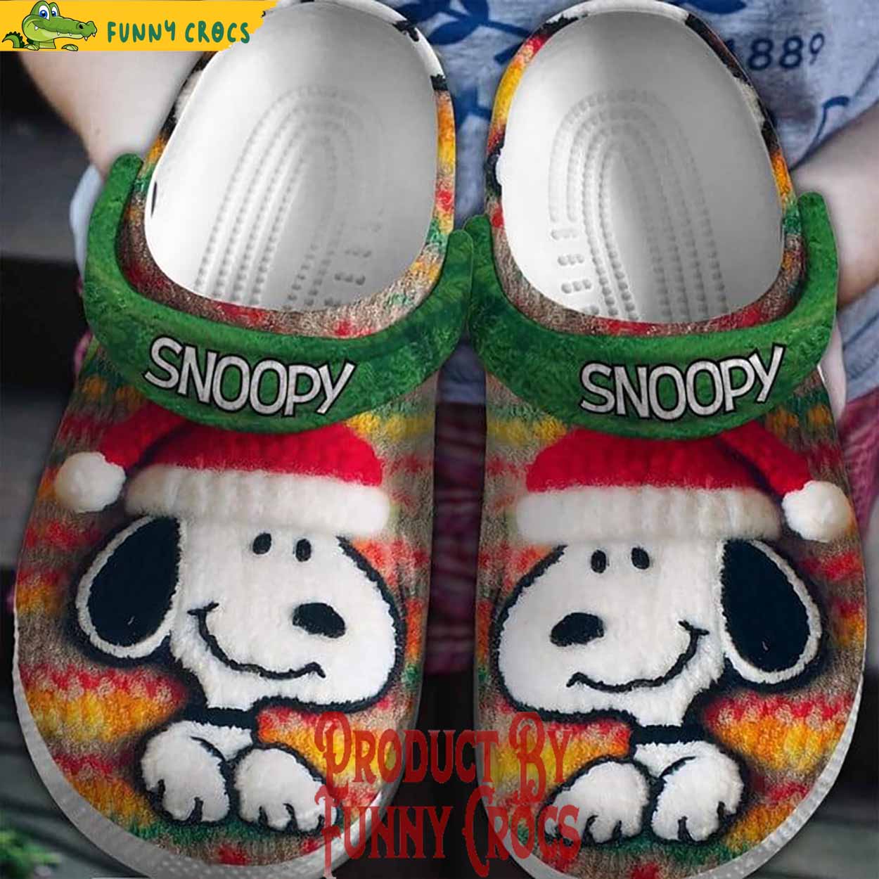 Snoopy Santa Cartoon Christmas Crocs, Clogs Shoes Comfortable For Men Women and Kids