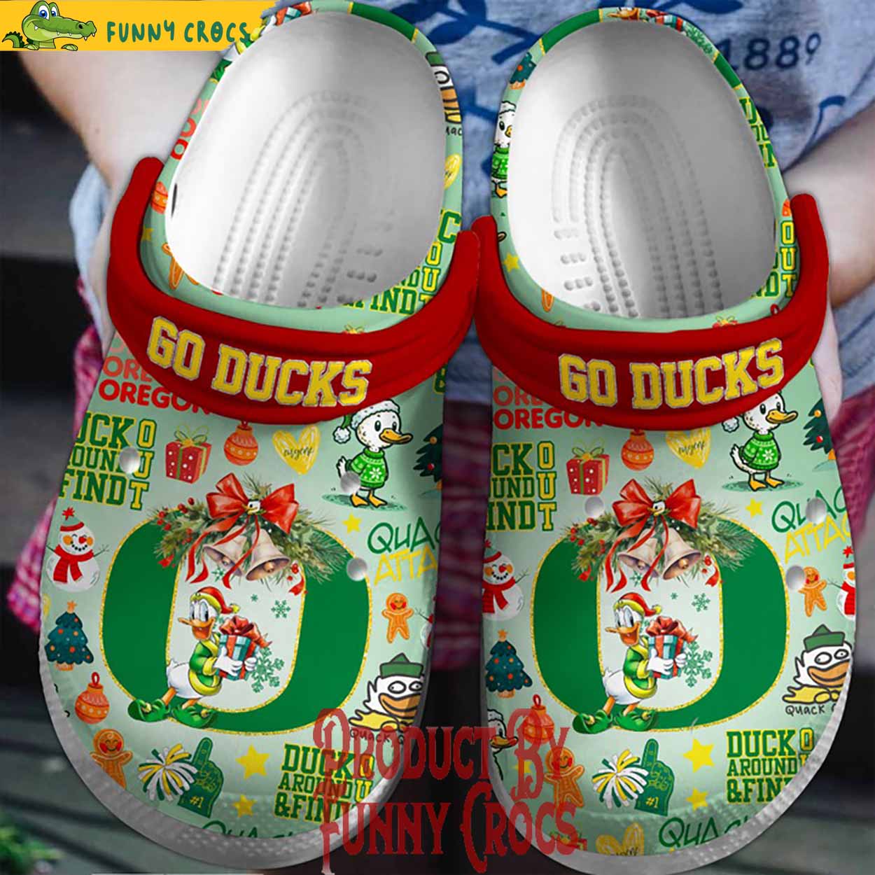 Oregon Ducks 2025 NCAA Sport Christmas Crocs Clogs For Men Women and Kids
