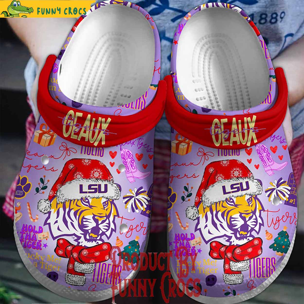 Lsu Tigers 2025 NCAA Sport Christmas Crocs Clogs For Men Women and Kids