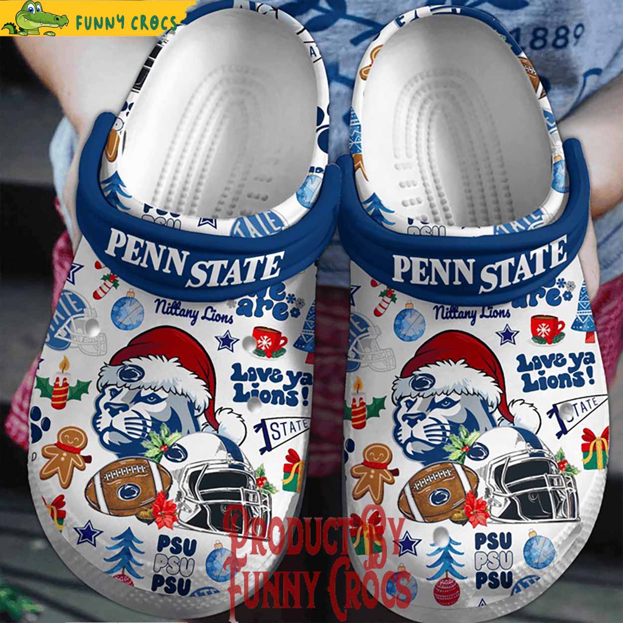 Penn State Nittany Lions 2025 NCAA Sport Christmas Crocs Clogs For Men Women and Kids