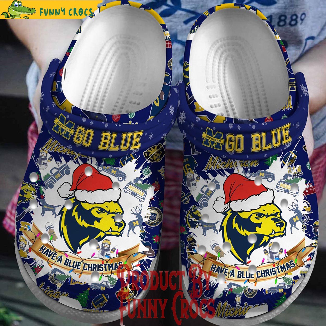 Michigan Wolverines 2025 NCAA Sport Christmas Crocs Clogs For Men Women and Kids