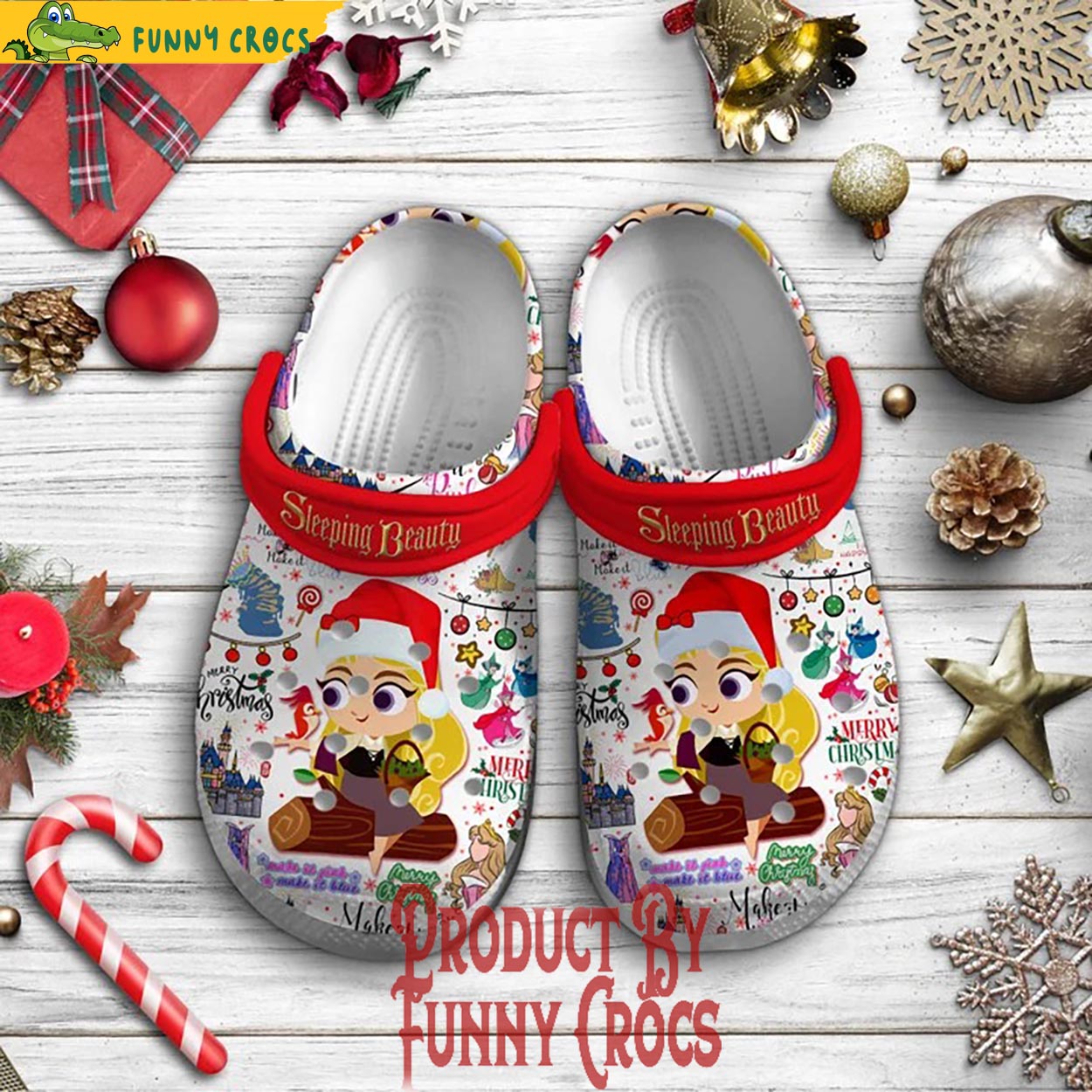 Aurora Sleeping Beauty Cartoon Christmas Crocs, Clogs Shoes Comfortable For Men Women and Kids