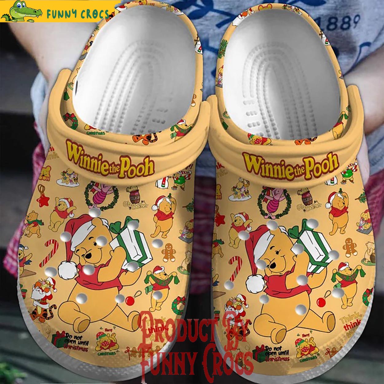 Winnie The Pooh Cartoon Christmas Crocs, Clogs Shoes Comfortable For Men Women and Kids - GNL1466448