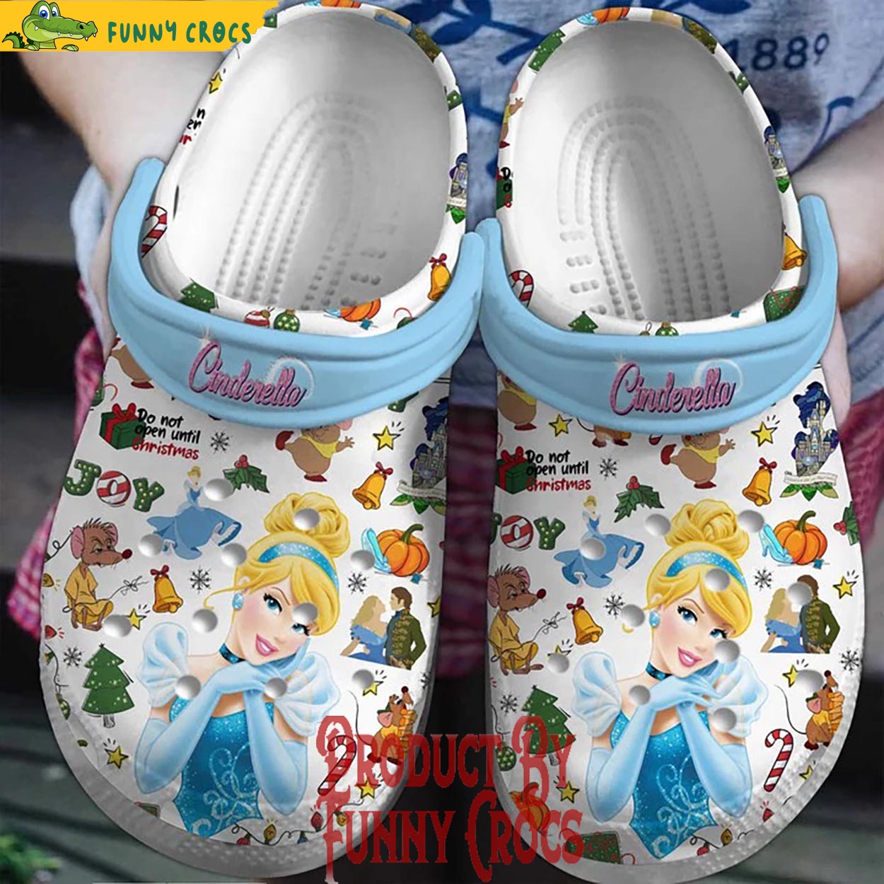 Cinderella Disney Cartoon Christmas Crocs, Clogs Shoes Comfortable For Men Women and Kids