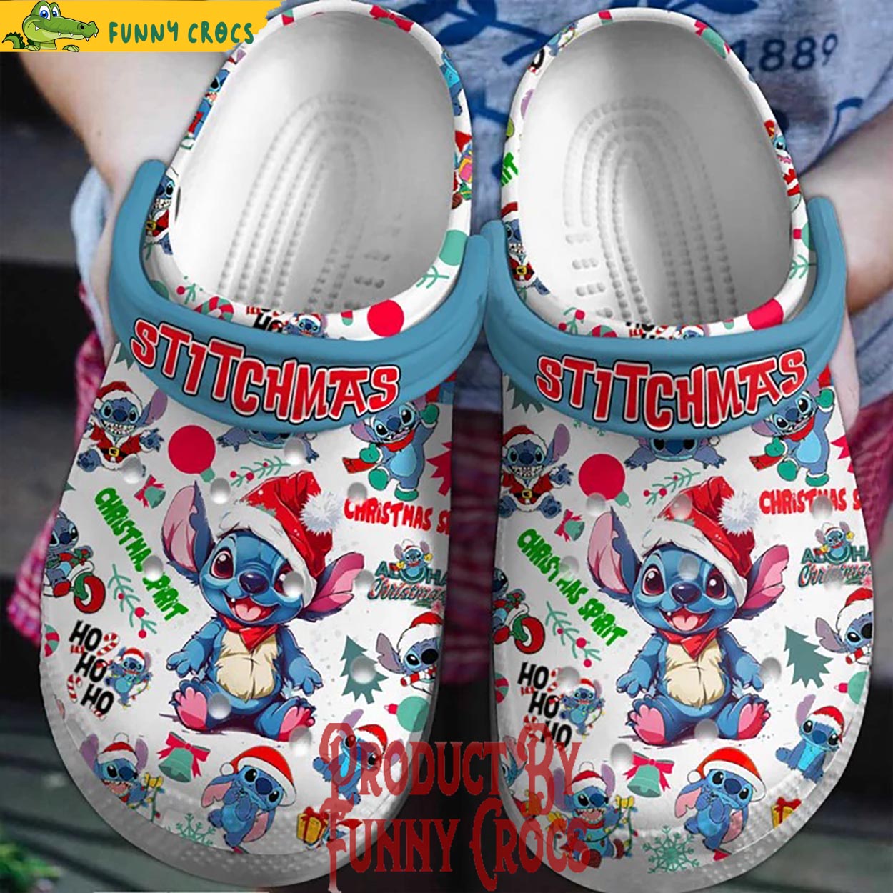 Stitch Cartoon Christmas Crocs, Clogs Shoes Comfortable For Men Women and Kids - GNL1466455