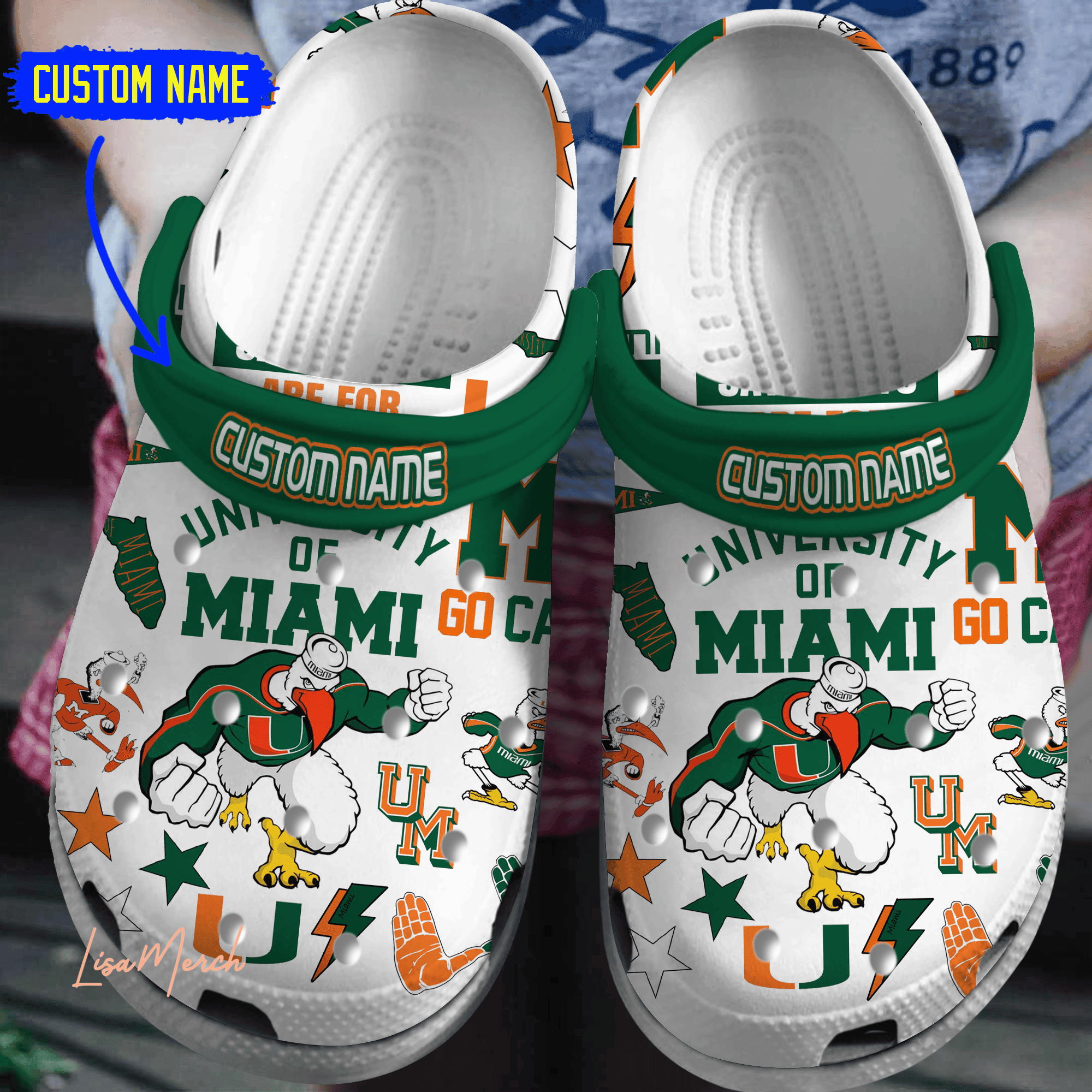 Miami Hurricanes 2025 NCAA Sport Crocs Clogs For Men Women and Kids - GNL146599
