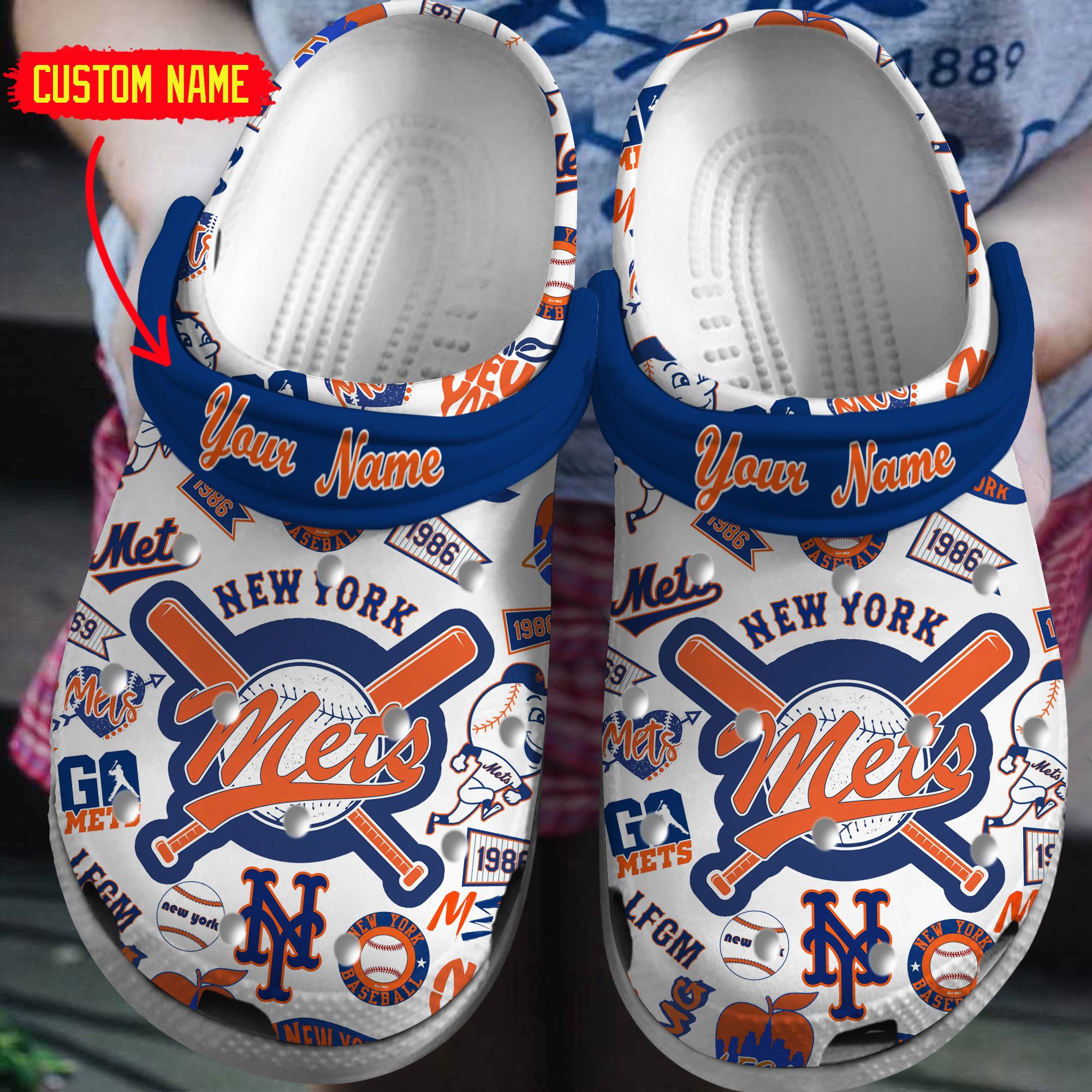 New York Mets MLB Crocs Shoes Comfortable For Men Women and Kids - GNL16074
