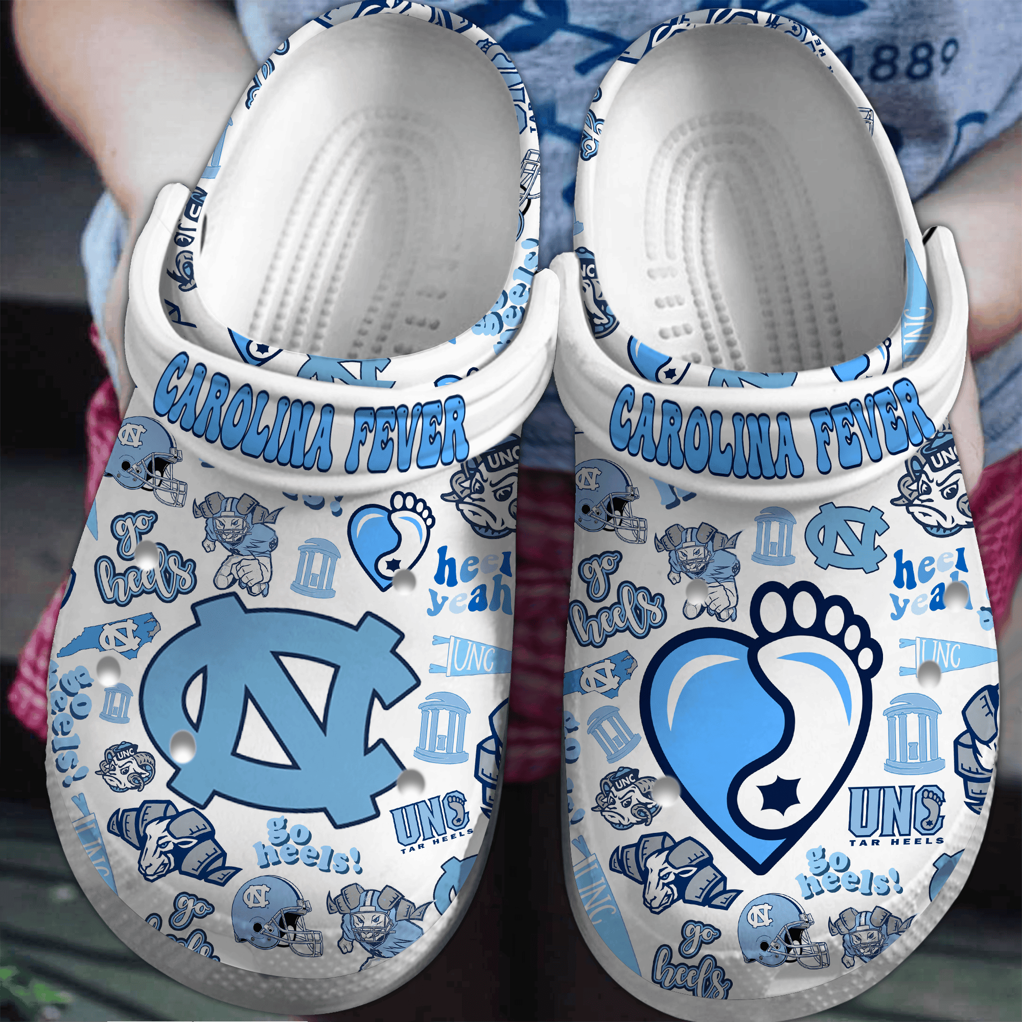 North Carolina Tar Heels 2025 NCAA Sport Crocs Clogs For Men Women and Kids - GNL146605