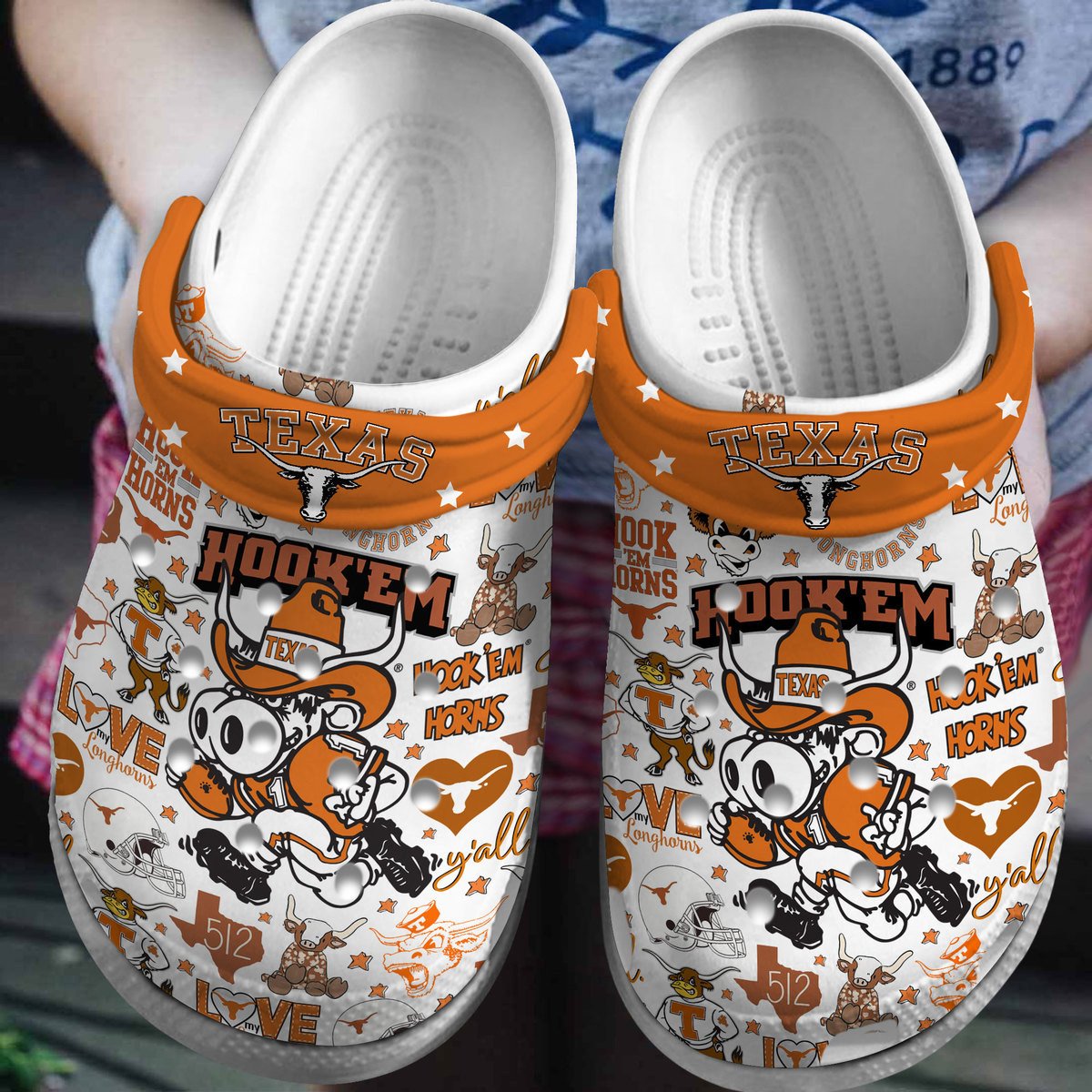 Texas Longhorns 2025 NCAA Sport Crocs Clogs For Men Women and Kids - GNL146614