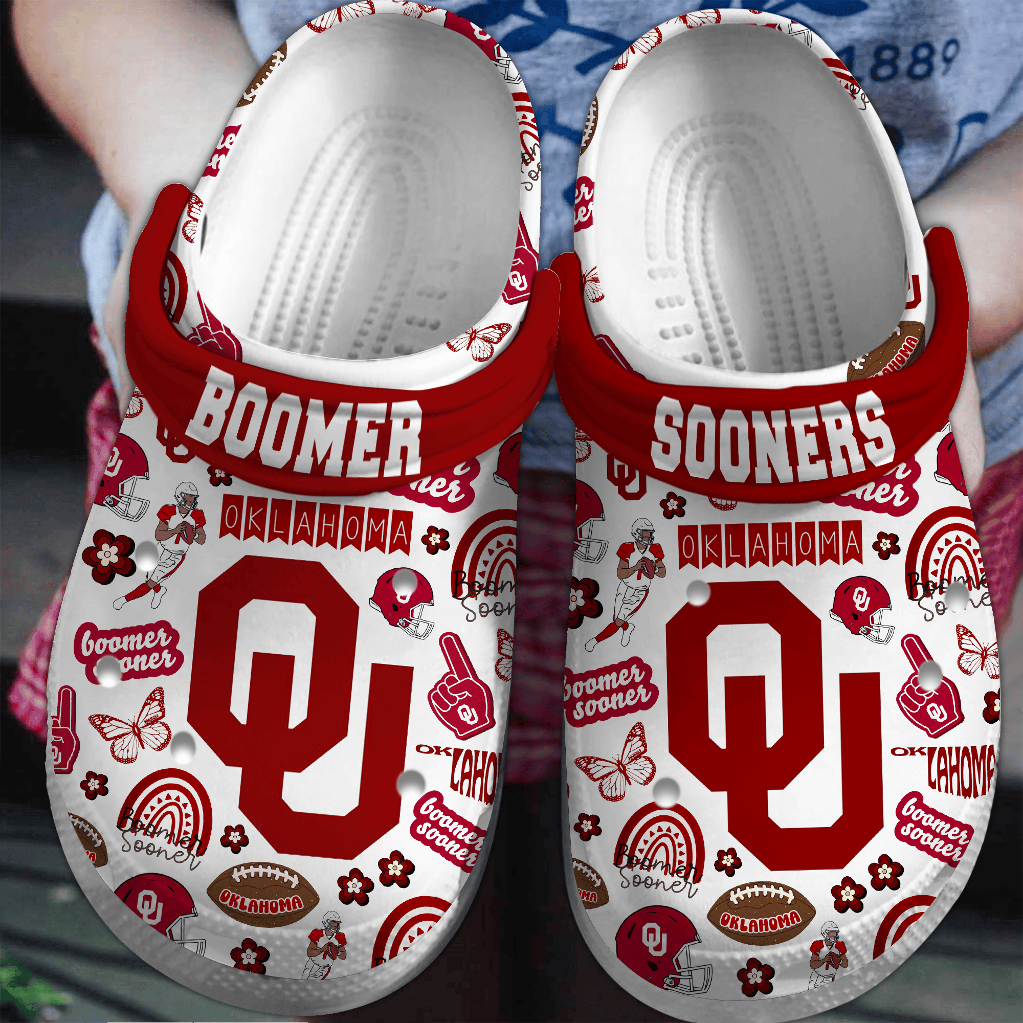 Oklahoma Sooners 2025 NCAA Sport Crocs Clogs For Men Women and Kids - GNL146634