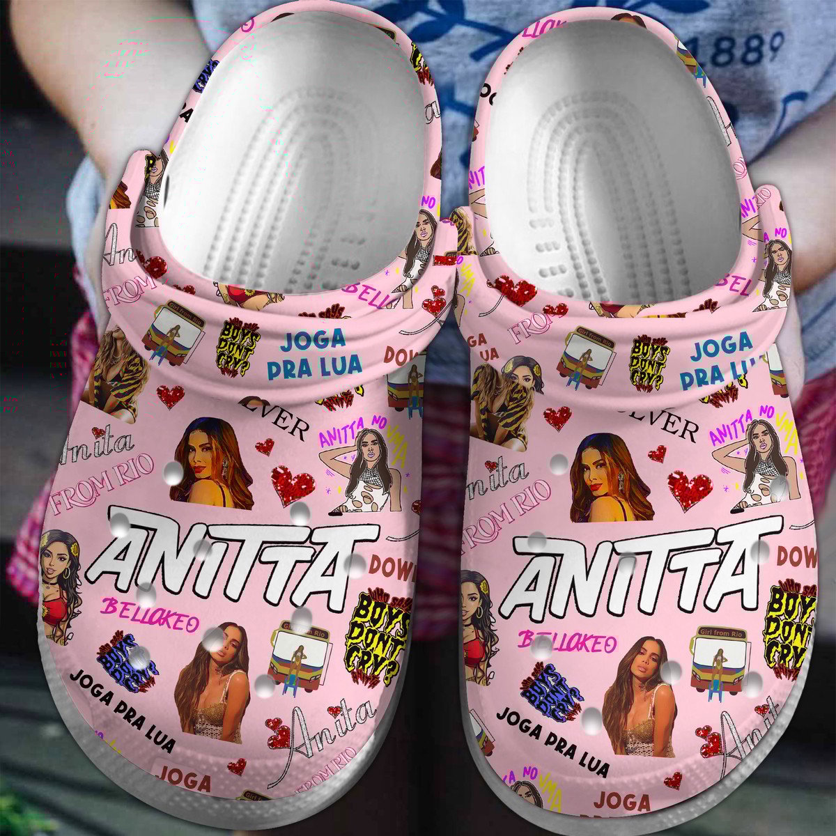 Shania Twain Music Christmas Crocs Crocband Clogs Shoes Comfortable