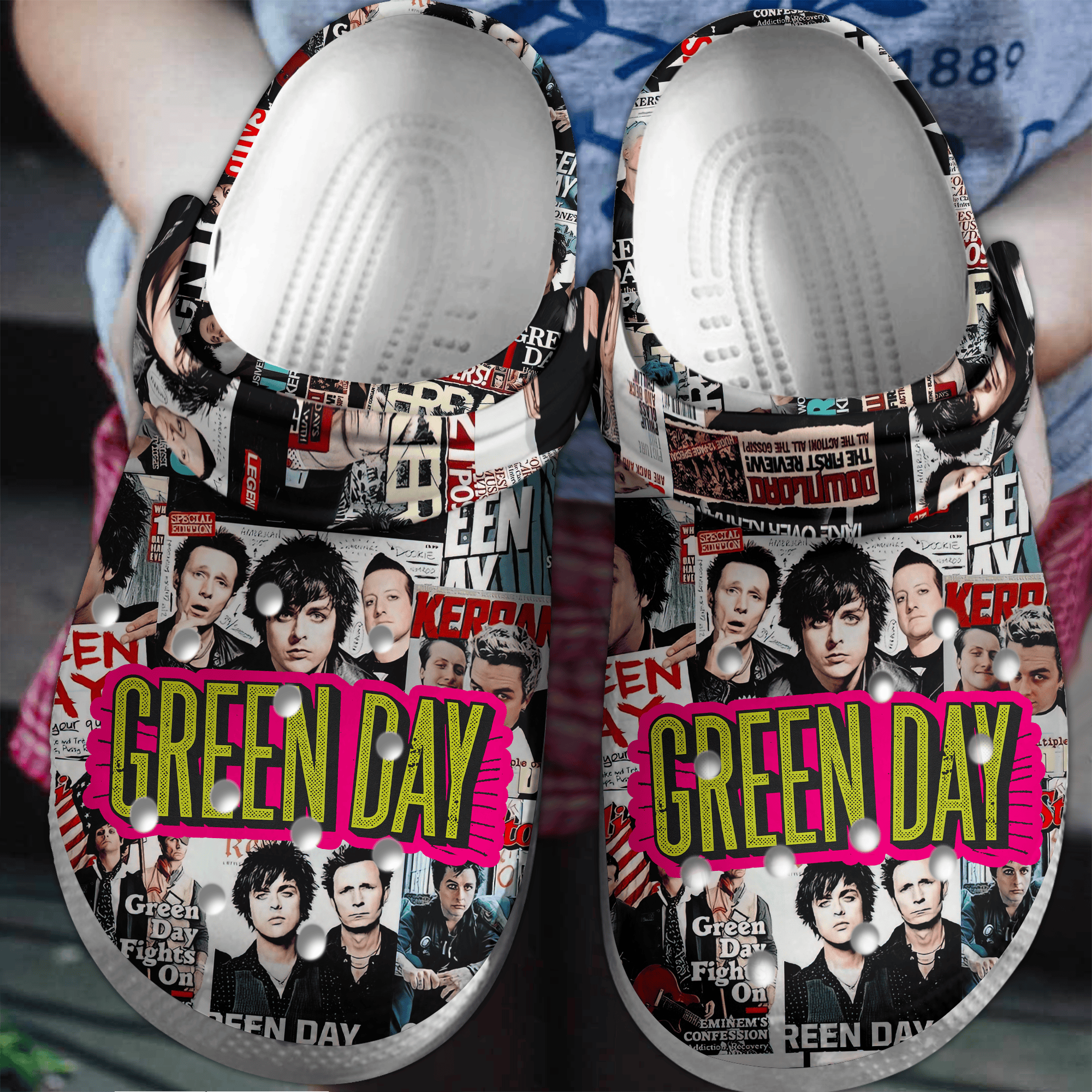 40th Anniversary Bon Jovi Music Crocs Crocband Clogs Shoes Comfortable
