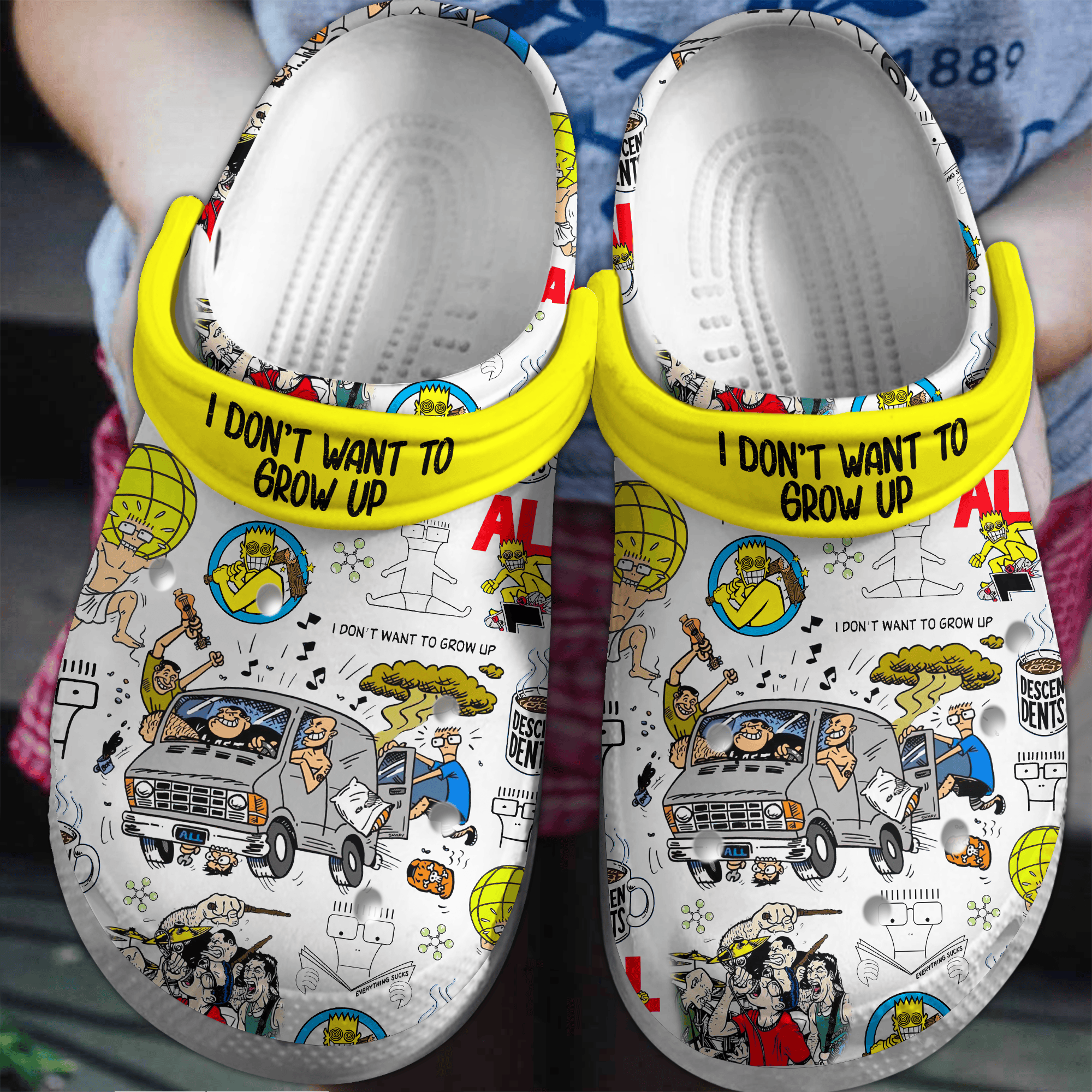 Time for Heroes The Libertines Music Crocs Crocband Clogs Shoes Comfortable
