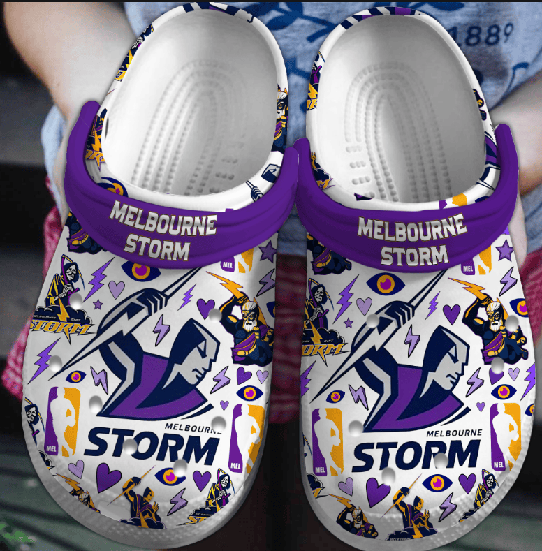 Melbourne Storm Australia NRL Sport Crocs, Clogs Shoes Comfortable For Men Women and Kids