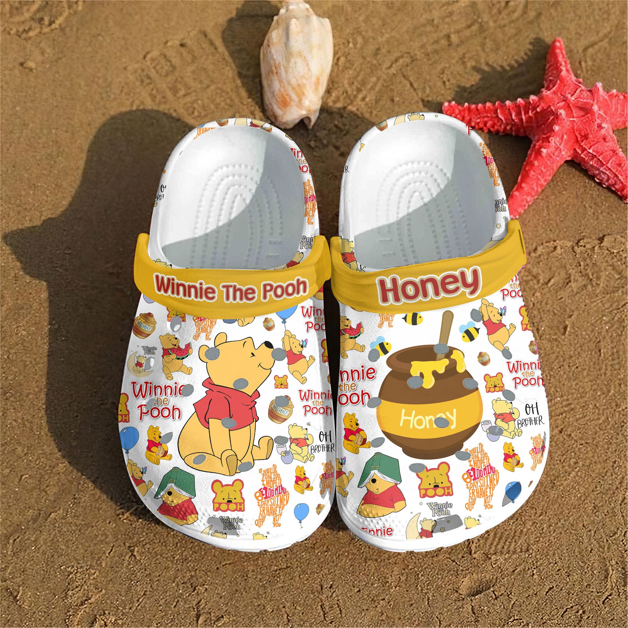 Winnie The Pooh Cartoon Crocs, Clogs Shoes Comfortable For Men Women and Kids - GNL2614702