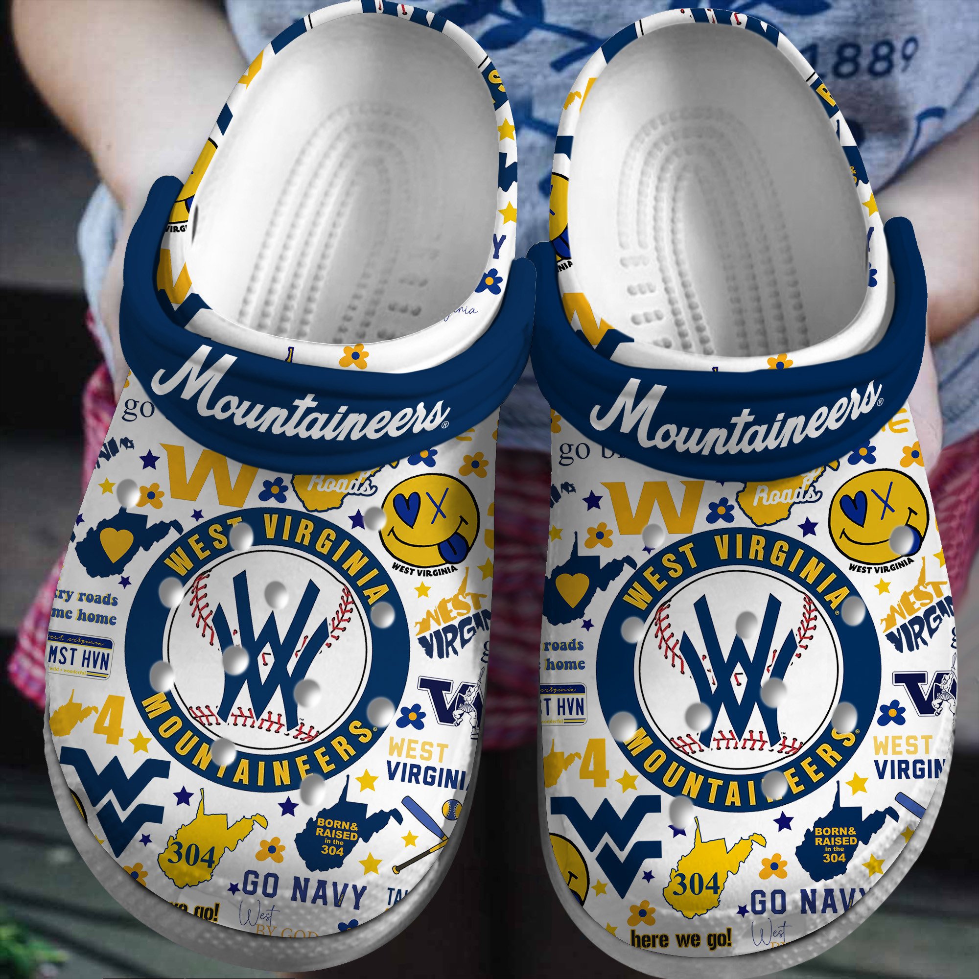 West Virginia Mountaineers Football 2025 NCAA Sport Crocs Clogs For Men Women and Kids