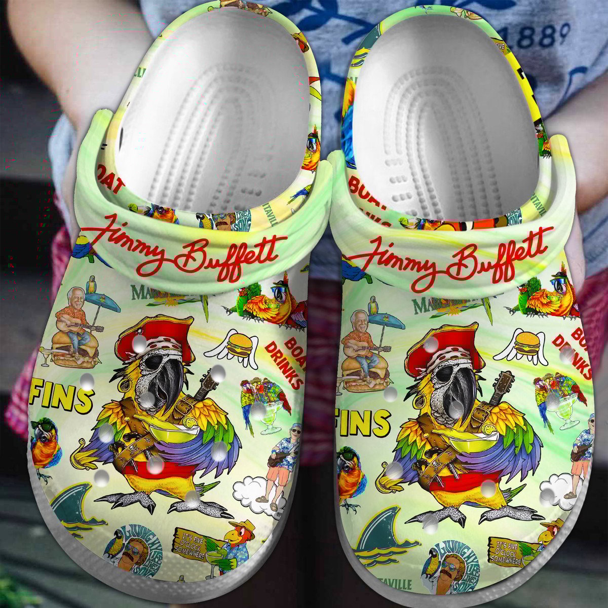 Pink Summer Carnival Music Crocs Crocband Clogs Shoes Comfortable