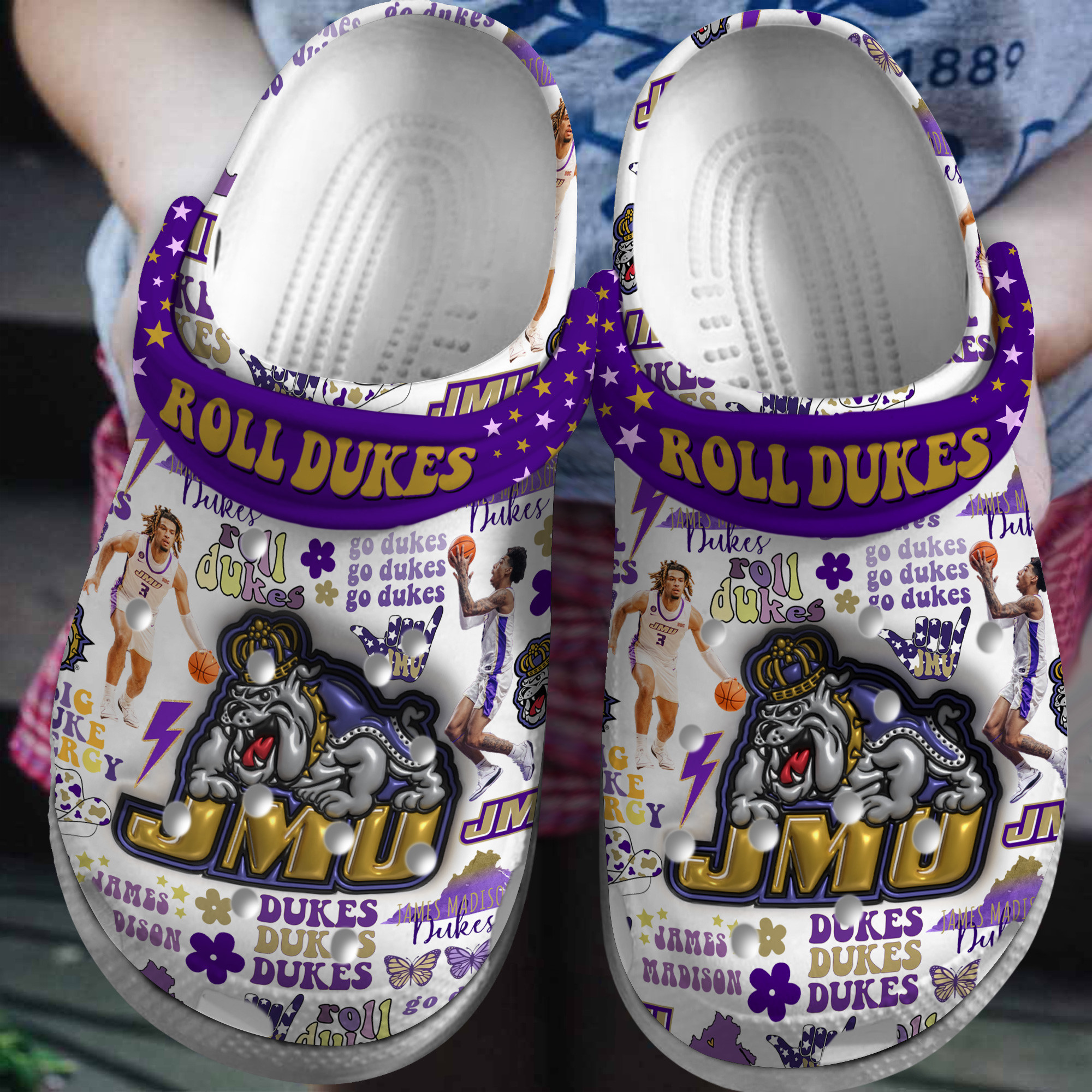 James Madison Dukes 2025 NCAA Sport Crocs Clogs For Men Women and Kids - GNL146668