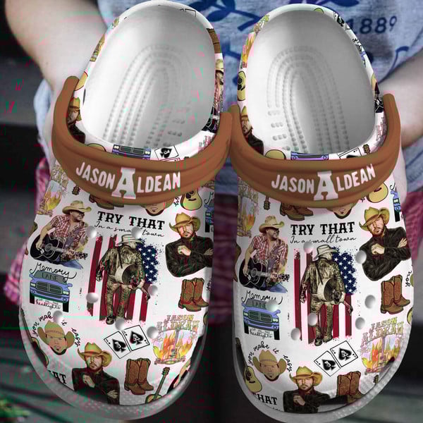 Cool Design Morgan Wallen Music White Clogs For Kids & Adults, The Best Gift For Morgan Wallens Fans, Cool Design Crocs