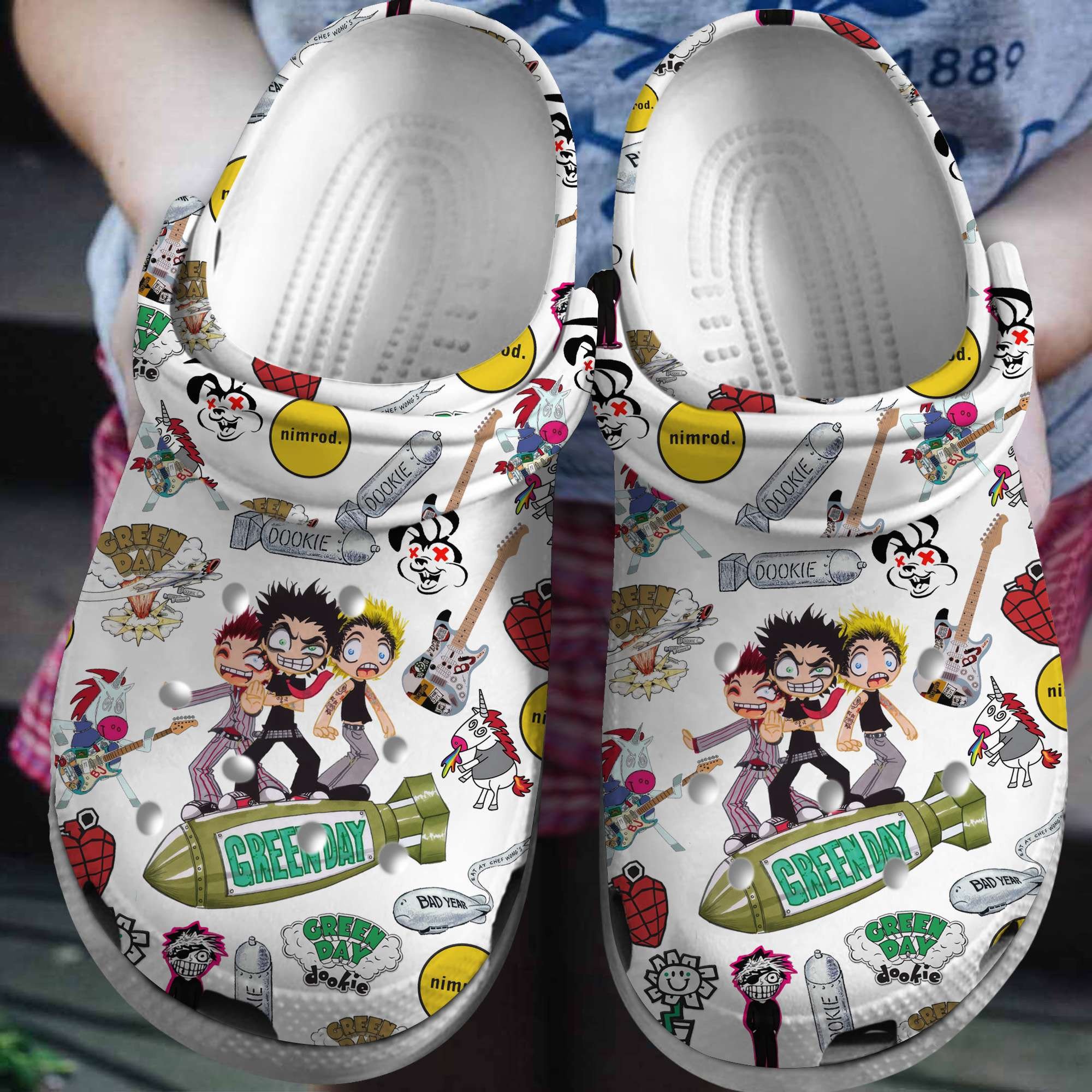 Colorful Design Grateful Dead Music Band Clogs For fans, Colorful Design Crocs