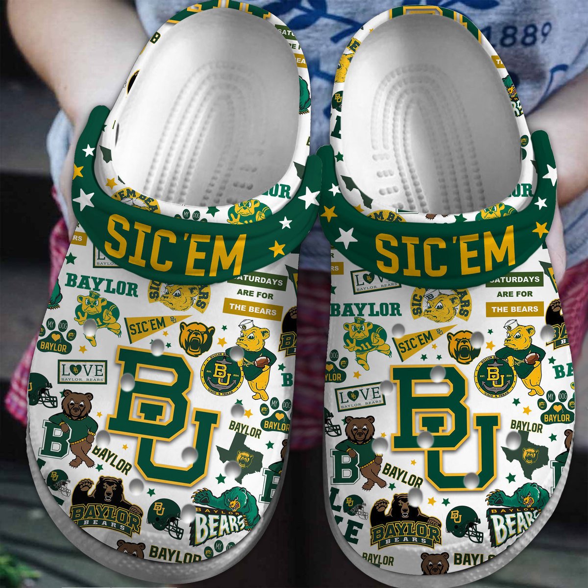 Baylor Bears 2025 NCAA Sport Crocs Clogs For Men Women and Kids - GNL146701