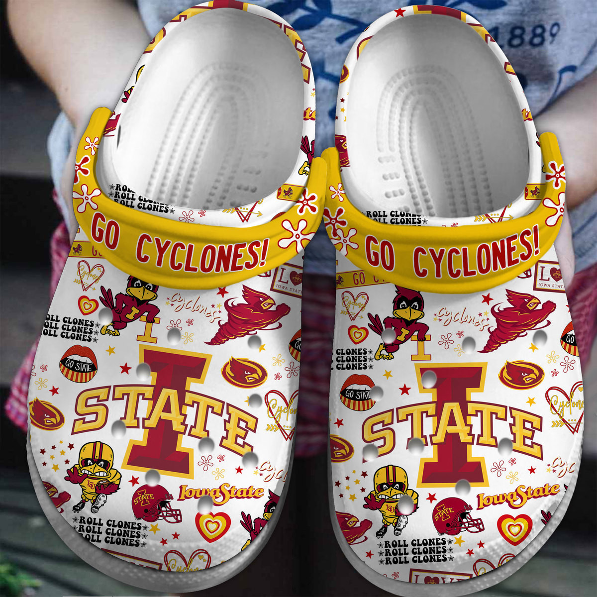 Iowa State Cyclones 2025 NCAA Sport Crocs Clogs For Men Women and Kids - GNL146702