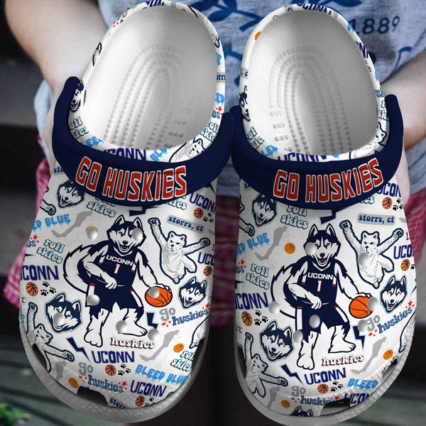 Uconn Huskies 2025 NCAA Sport Crocs Clogs For Men Women and Kids - GNL146710