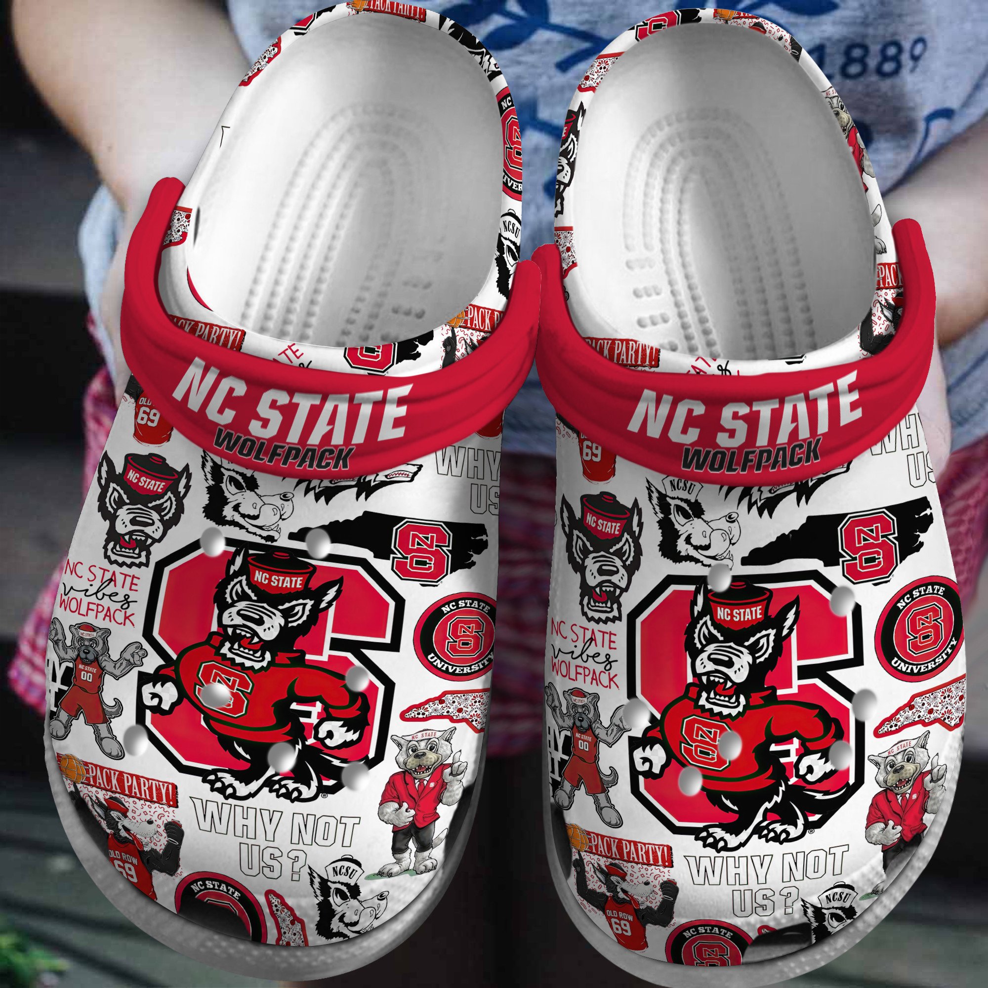 NC State Wolfpack men’s basketball 2025 NCAA Sport Crocs Clogs For Men Women and Kids - GNL146714