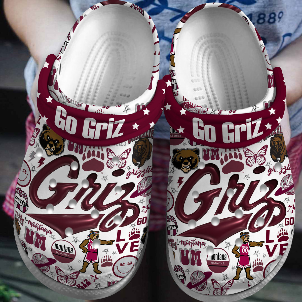 Montana Grizzlies 2025 NCAA Sport Crocs Clogs For Men Women and Kids