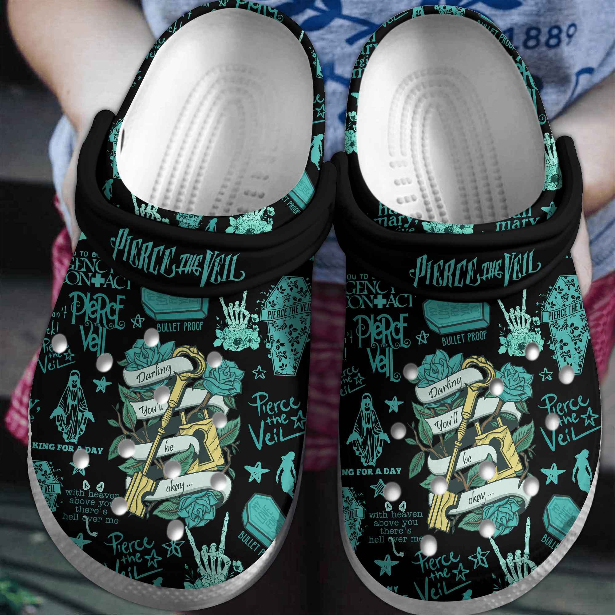 Slayer Music Crocs Crocband Clogs Shoes For Men Women and Kids
