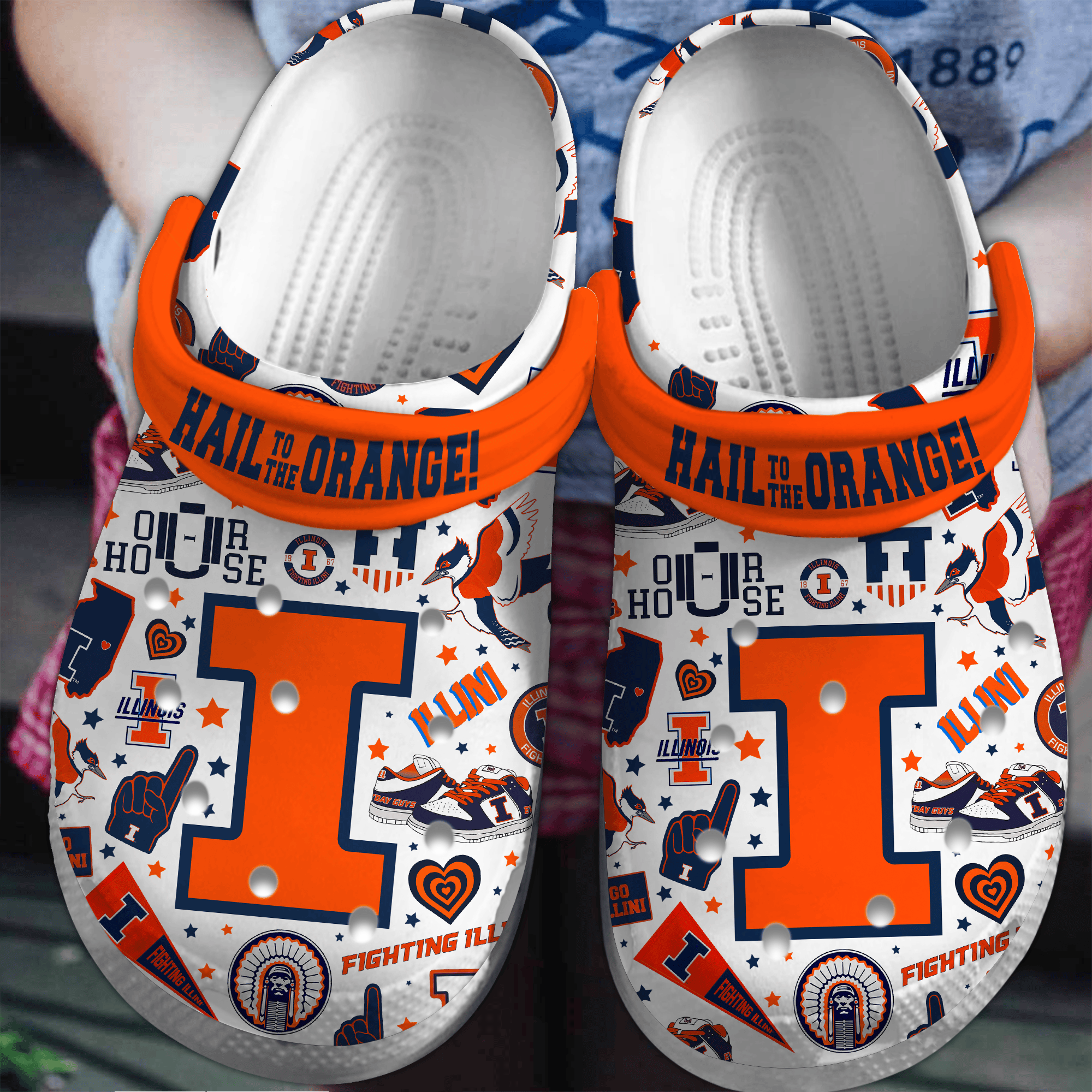 Illiois Fighting Illini 2025 NCAA Sport Crocs Clogs For Men Women and Kids