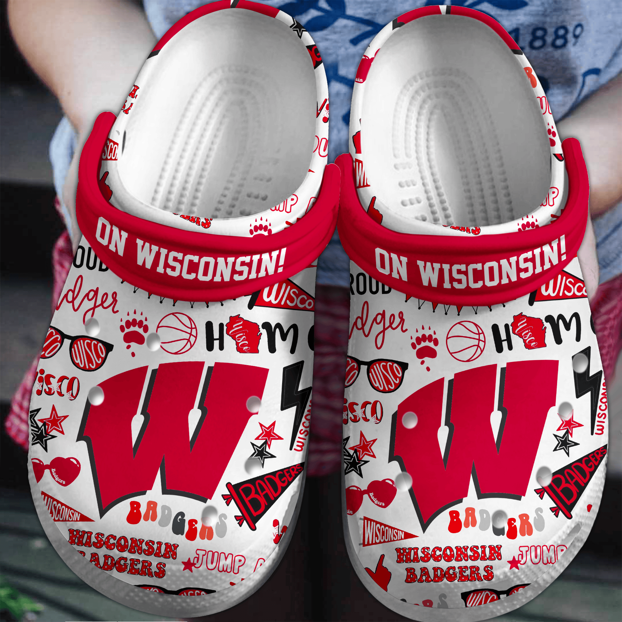 Wisconsin Badgers 2025 NCAA Sport Crocs Clogs For Men Women and Kids - GNL146744