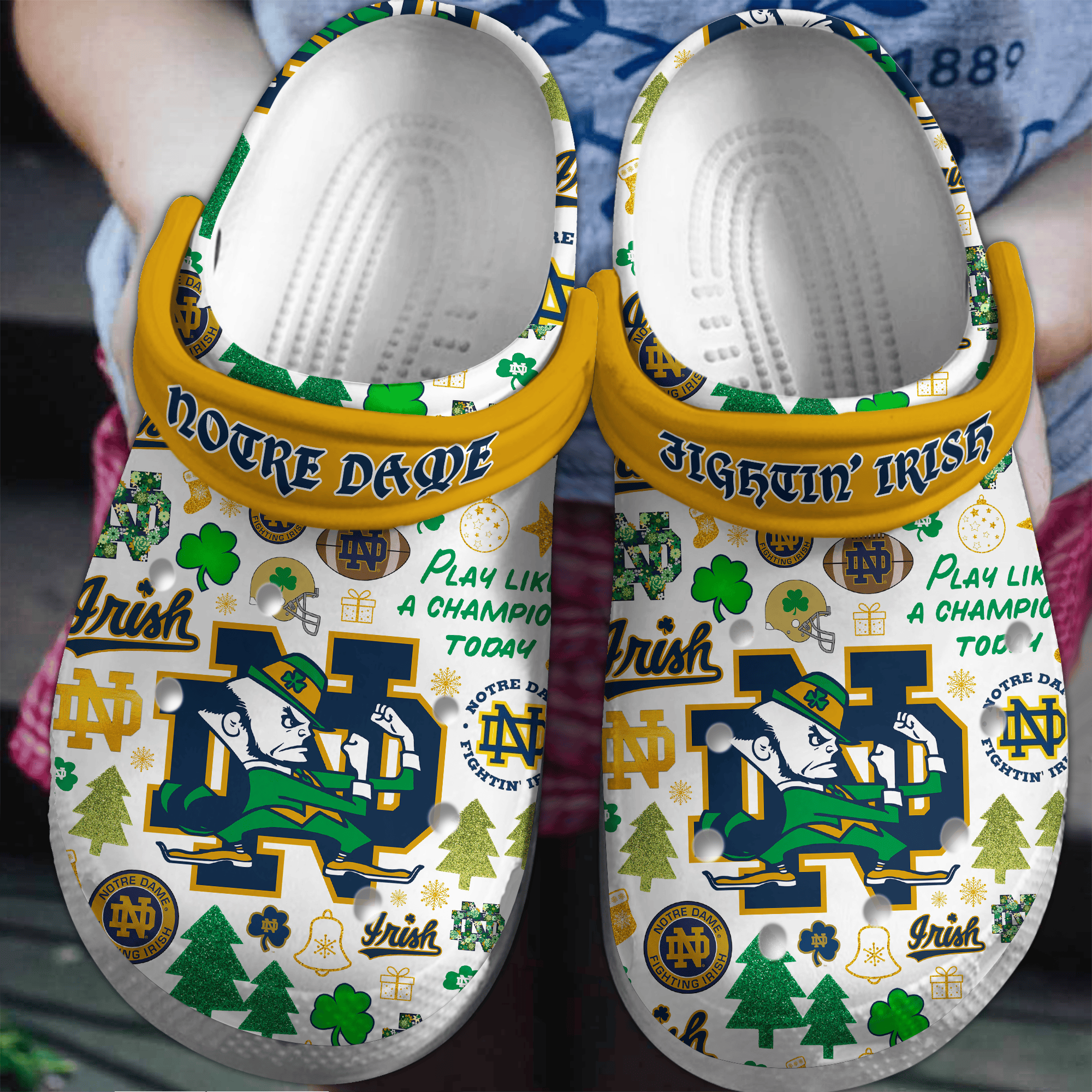 Notre Dame Fighting Irish 2025 NCAA Sport Crocs Clogs For Men Women and Kids - GNL146753