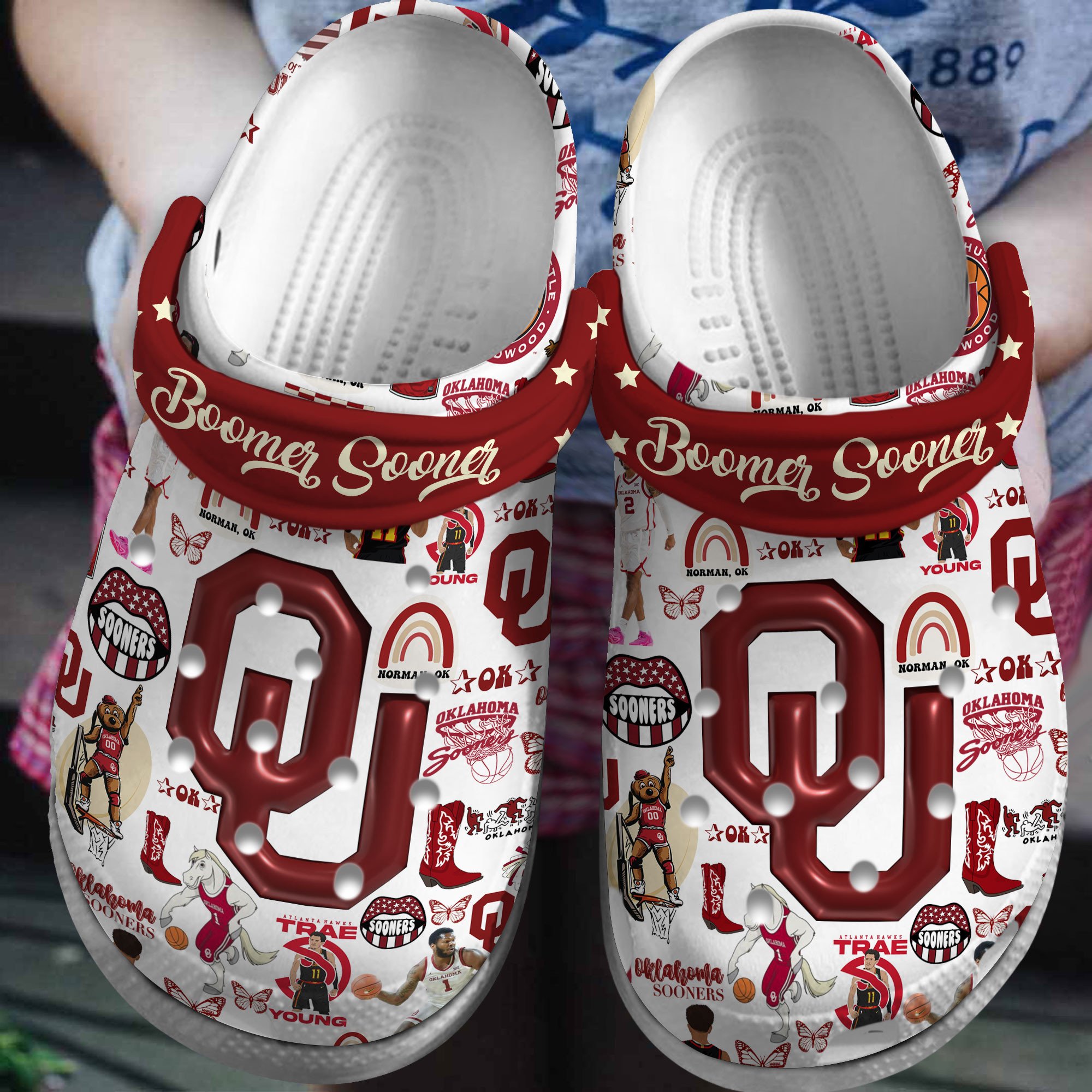Oklahoma Sooners 2025 NCAA Sport Crocs Clogs For Men Women and Kids - GNL146769