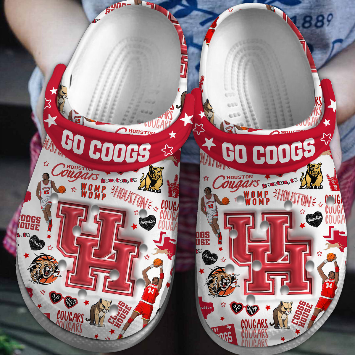 Houston Cougars 2025 NCAA Sport Crocs Clogs For Men Women and Kids - GNL146782