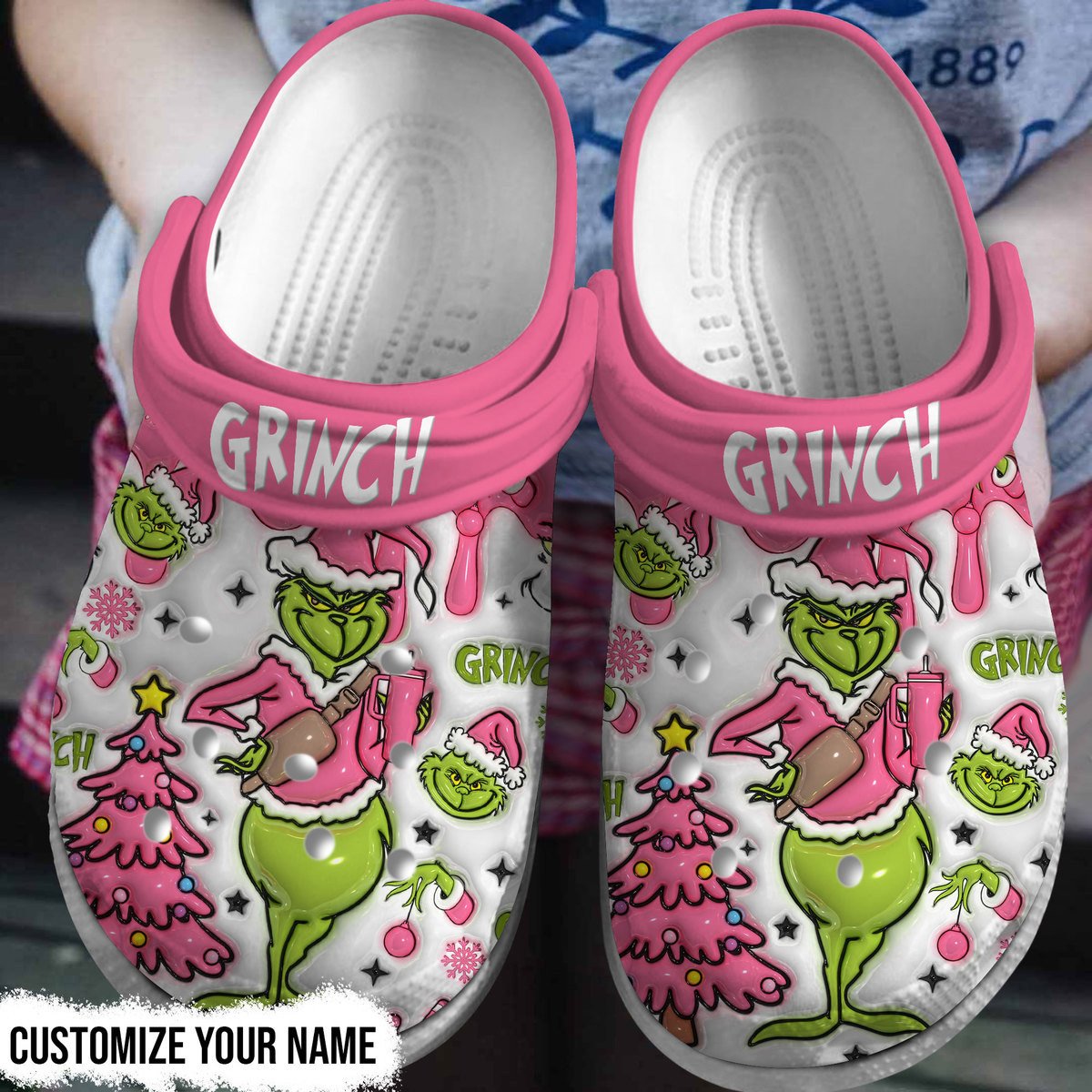 The Grinch Christmas Cartoon Crocs, Clogs Shoes Comfortable For Men Women and Kids